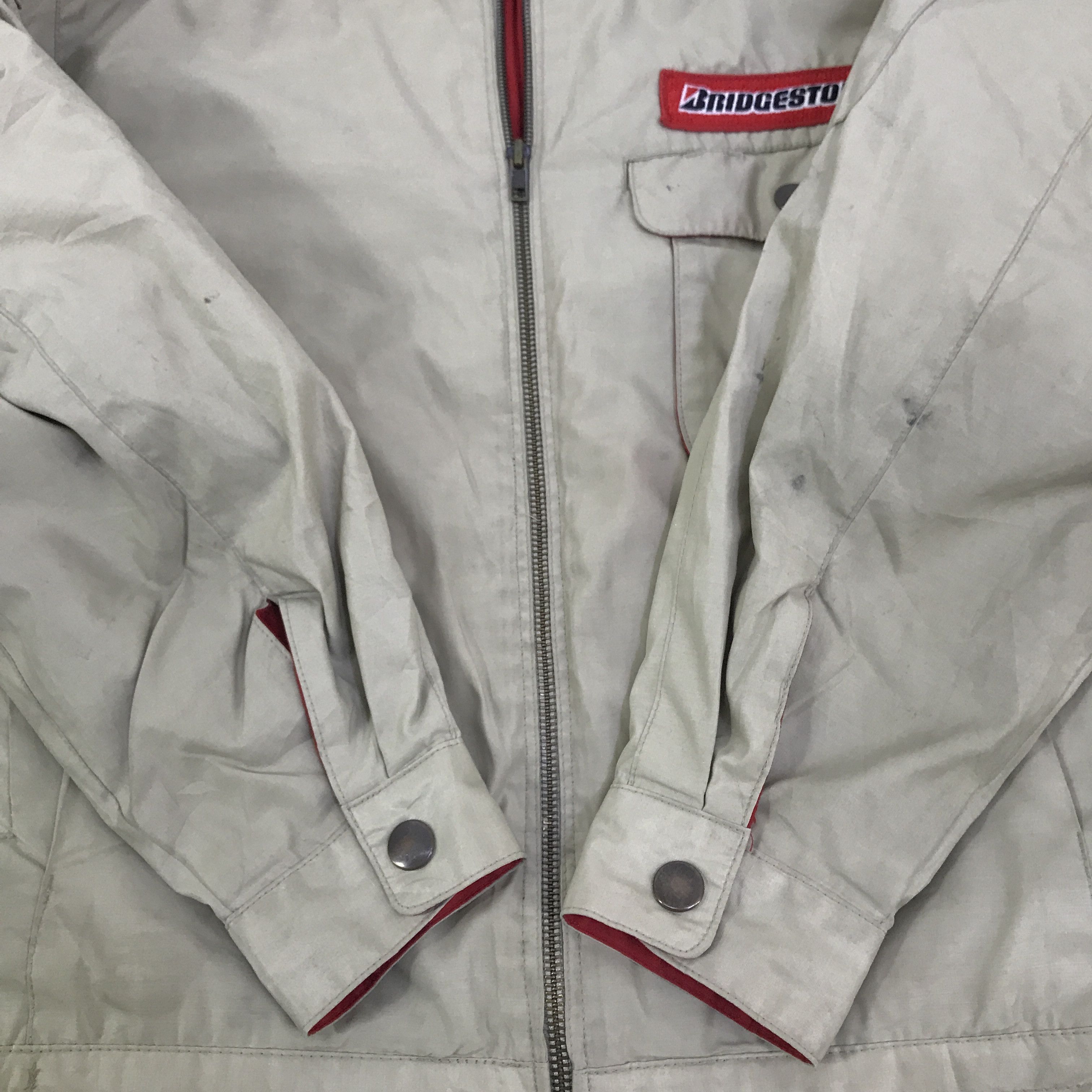 Japanese Brand Vtg Bridgestone Racing Bomber Jacket K128B1 Size US L / EU 52-54 / 3 - 8 Thumbnail