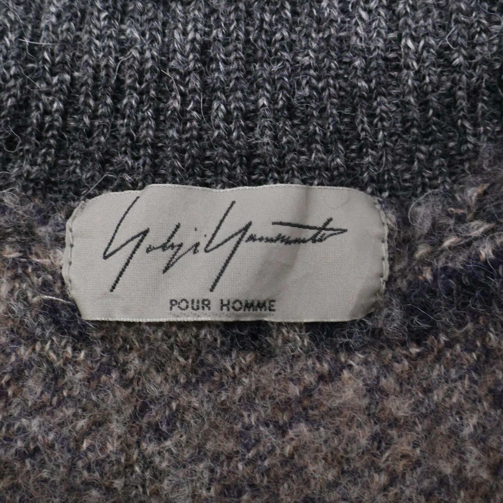 Yohji Yamamoto Yohji Yamamoto POUR HOMME all-over print USED knit cardigan Size US L / EU 52-54 / 3 - 3 Thumbnail