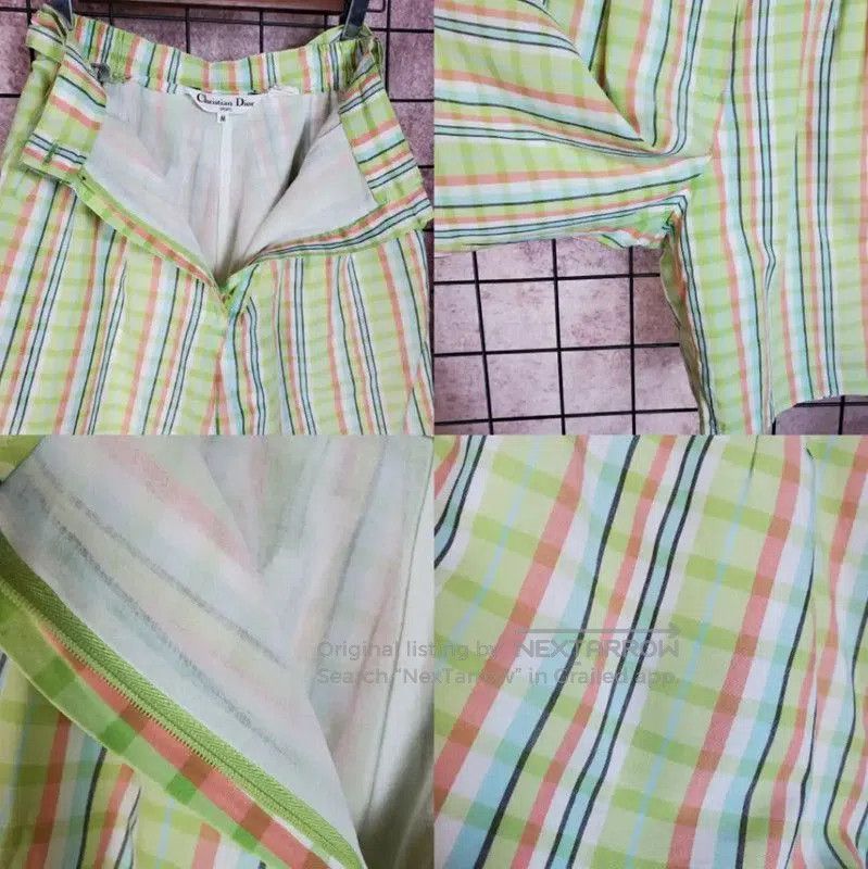 Dior Dior Green Cotton Plaid Summer Shorts . Size 27" / US 4 / IT 40 - 4 Thumbnail