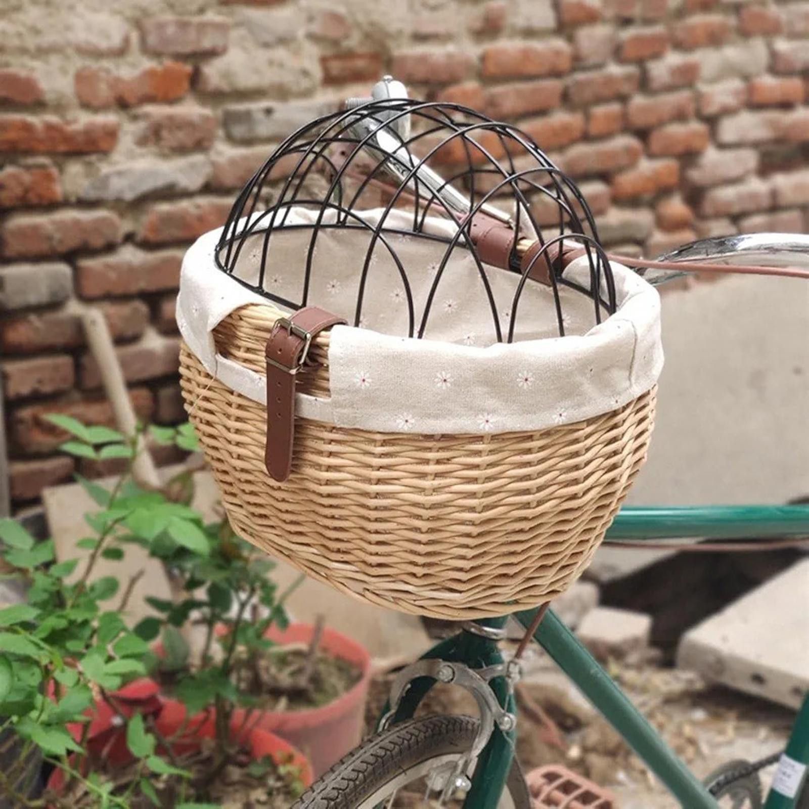 Other Pet Carrier Basket Front Basket with Wire Mesh Cover Size ONE SIZE - 3 Thumbnail