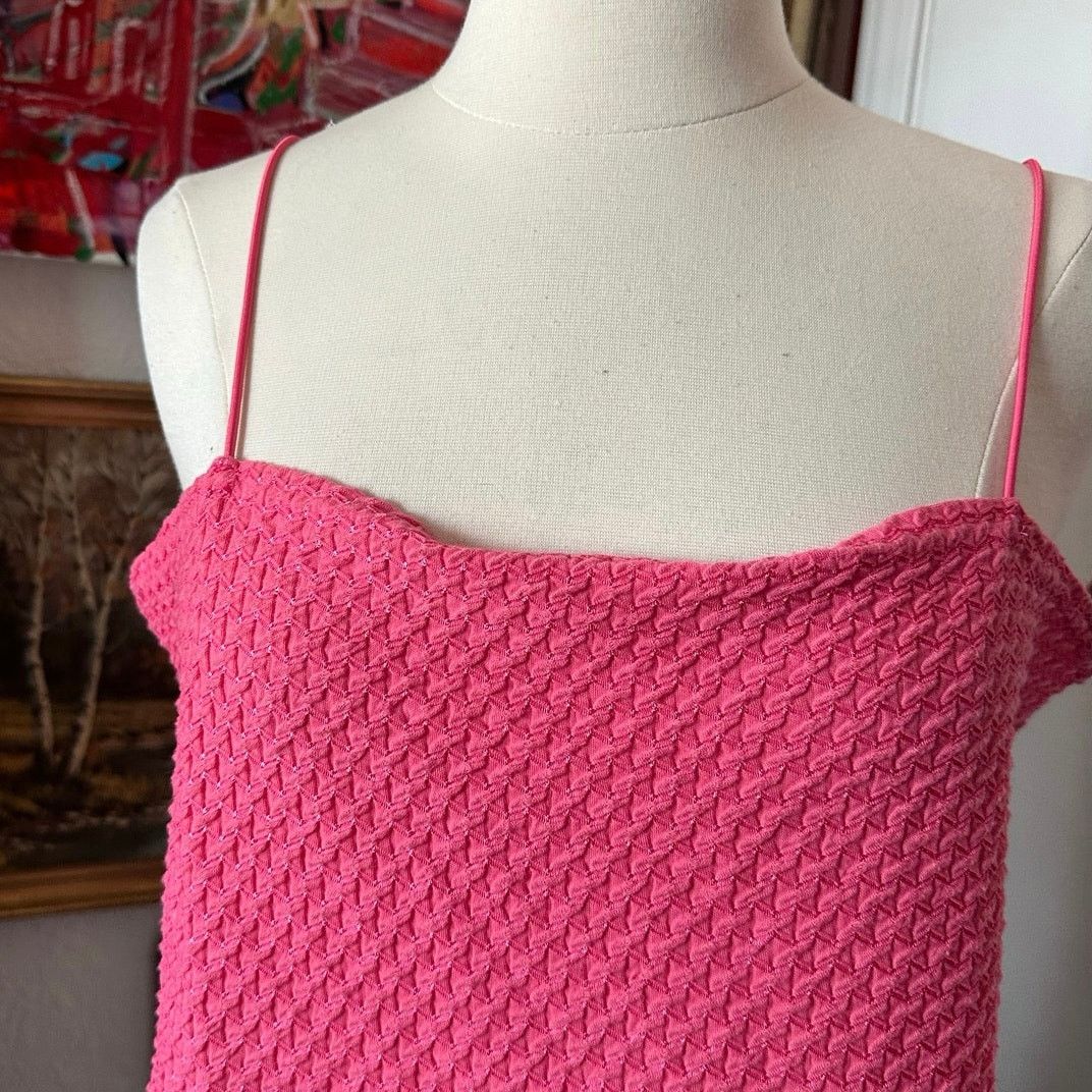 Other no brand pink ribbed tank top Size XL / US 12-14 / IT 48-50 - 2 Thumbnail