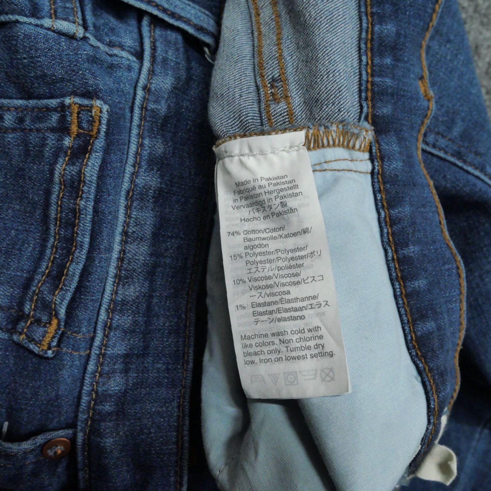 Madewell Madewell Jeans Womens 32 Blue Mid Rise Skinny Button Fly Stretch Raw Hem Crop Size 24" / US 00 / IT 34 - 5 Thumbnail