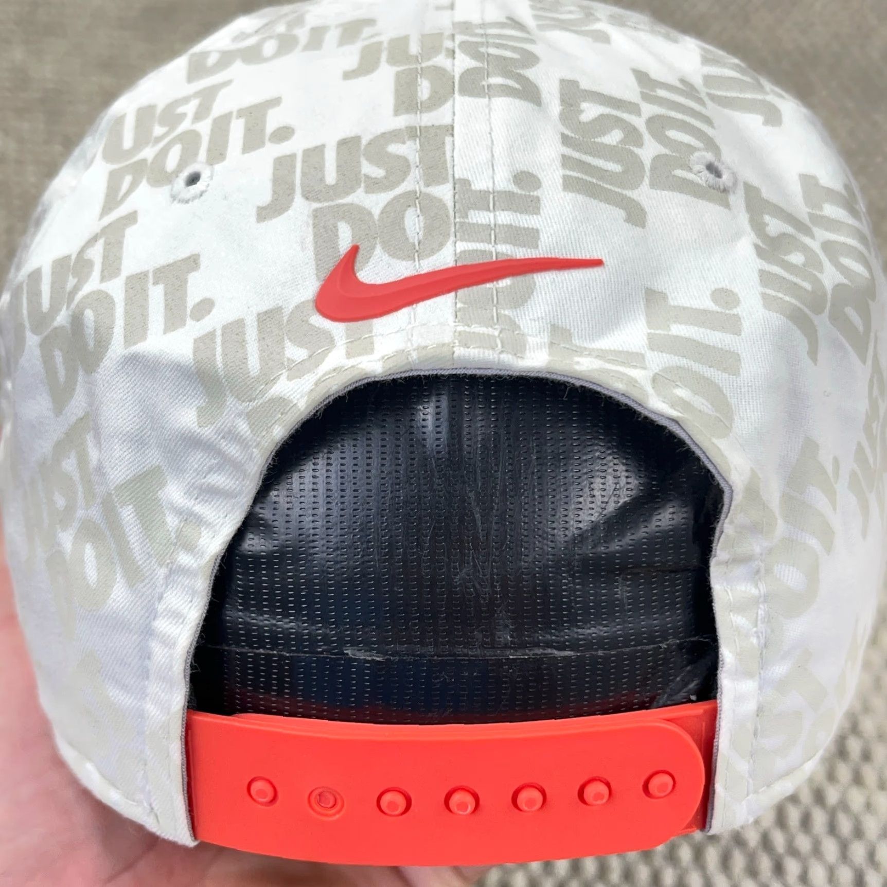 Nike Nike Hat Cap Snapback Performance White Orange All Over AOP Classic99 Swoosh Size ONE SIZE - 6 Thumbnail