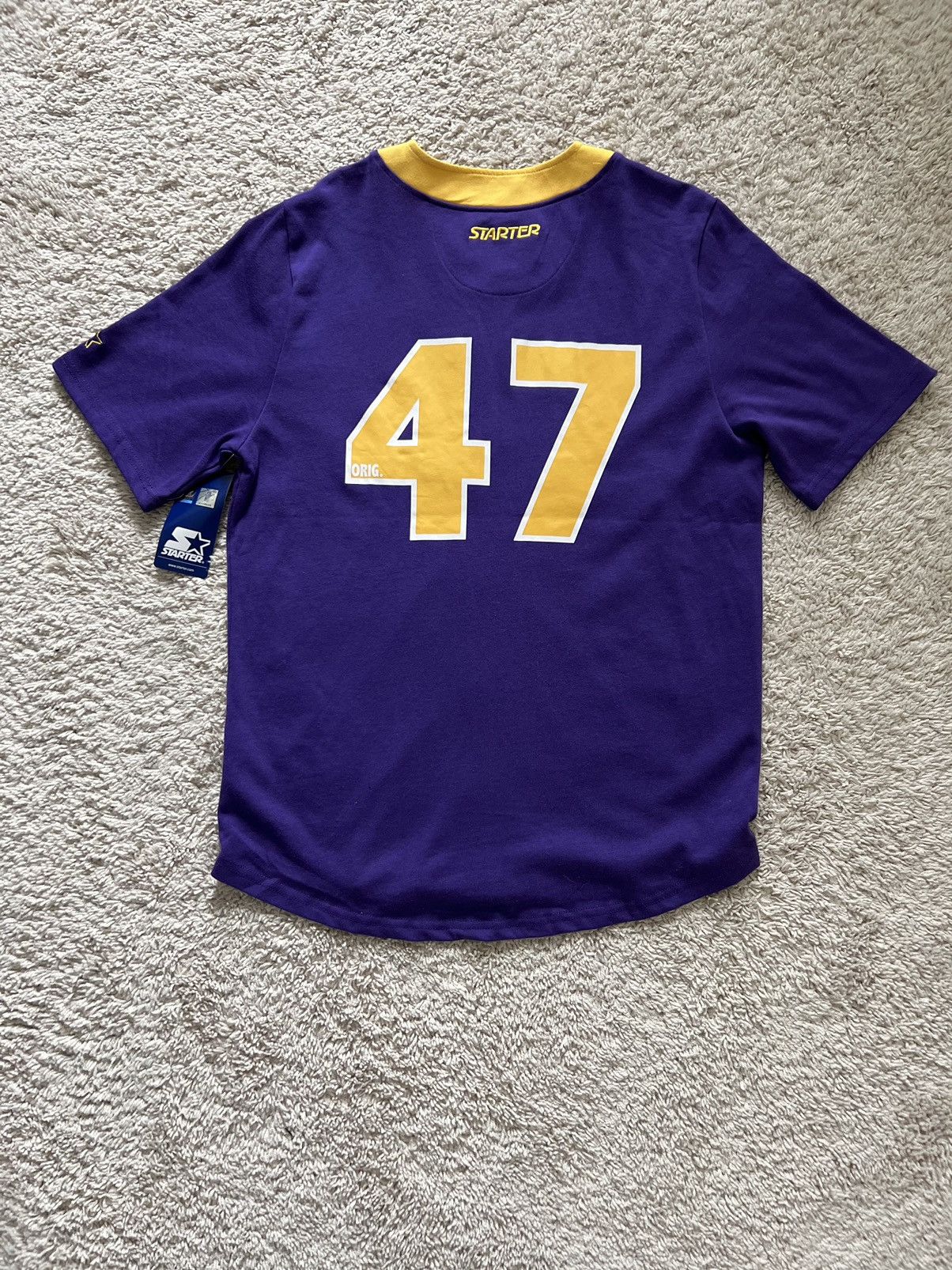 Starter Lot of 2: Starter Retro Los Angeles Lakers Baseball Jersey Size US L / EU 52-54 / 3 - 9 Thumbnail