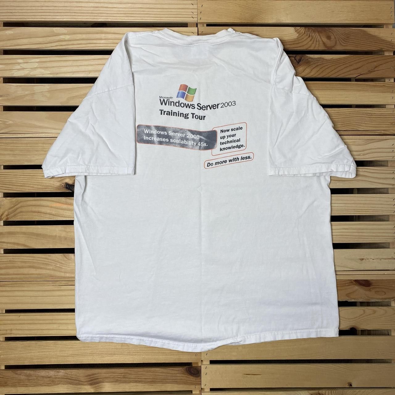Hanes Vintage Microsoft Windows Server 2003 White Tech Tee Size XL Size US XL / EU 56 / 4 - 1 Thumbnail