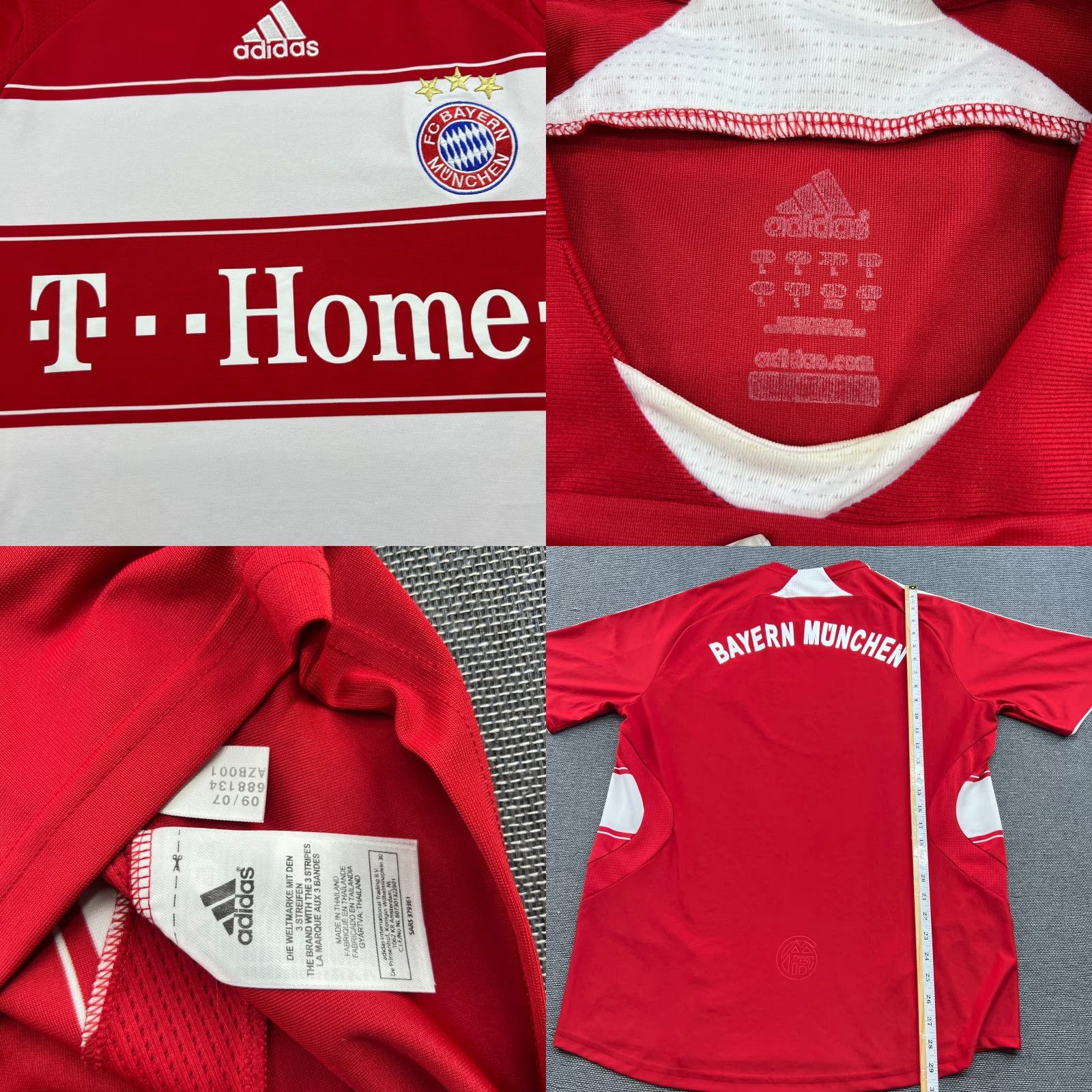 Adidas adidas Bayern Munich 2007 2008 Home Football Jersey Mens Large Shirt Size US L / EU 52-54 / 3 - 8 Thumbnail