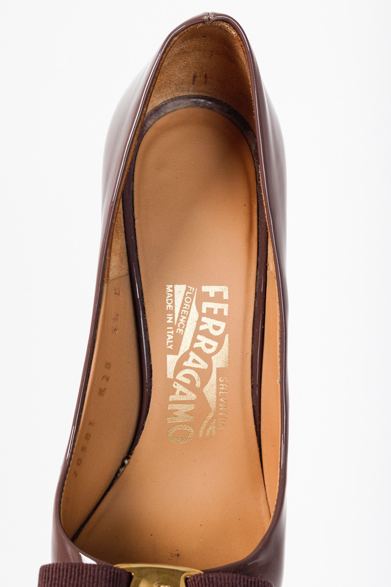 Salvatore Ferragamo Salvatore Ferragamo Trilly Patent Vara-Bow Platform Pumps Size US 5.5 / IT 35.5 - 8 Thumbnail