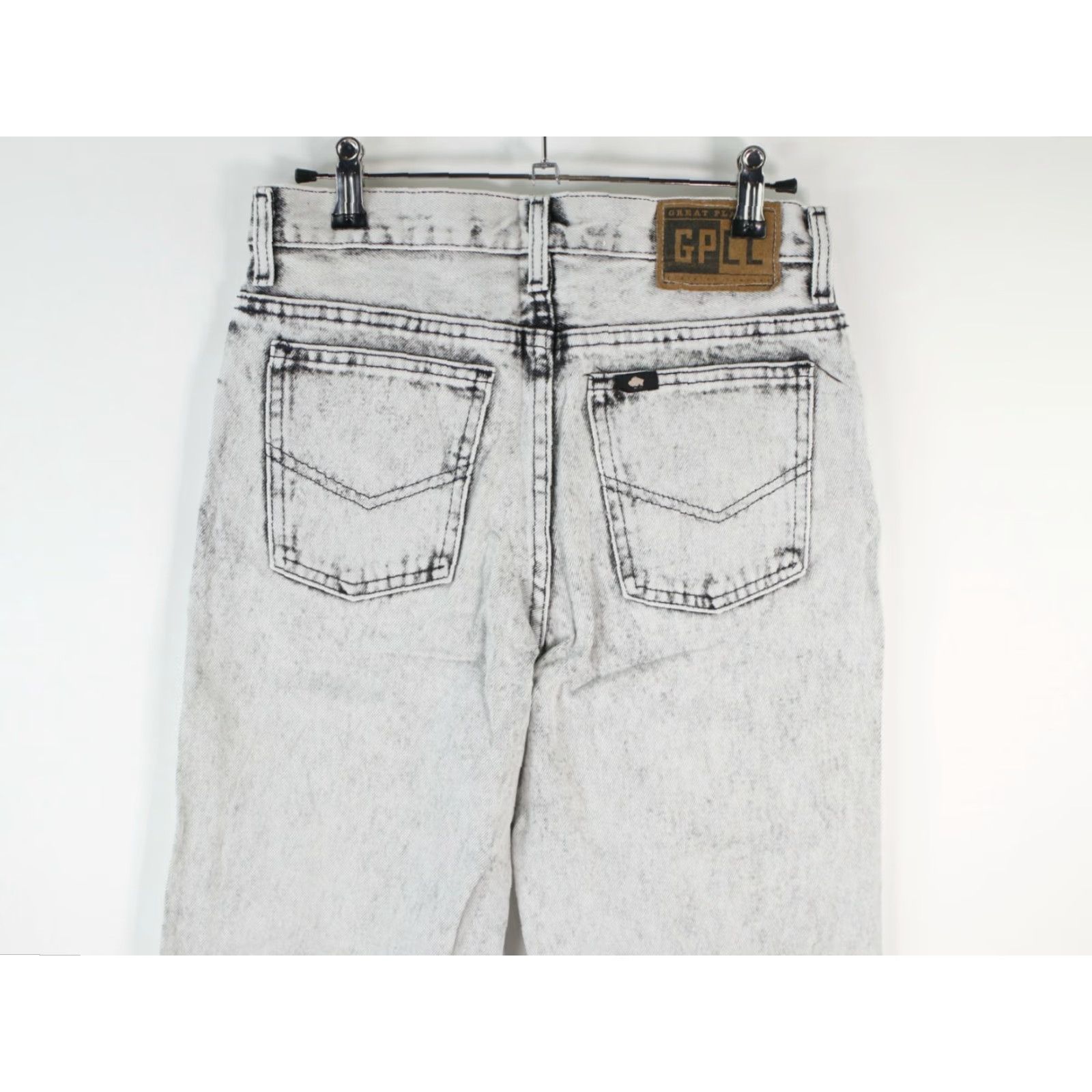 Greats VINTAGE Great Plains Jeans Women 14 Gray Denim 28x31 High Rise Straight 5-Pocket 1980s Womens Size 28" / US 6 / IT 42 - 5 Thumbnail