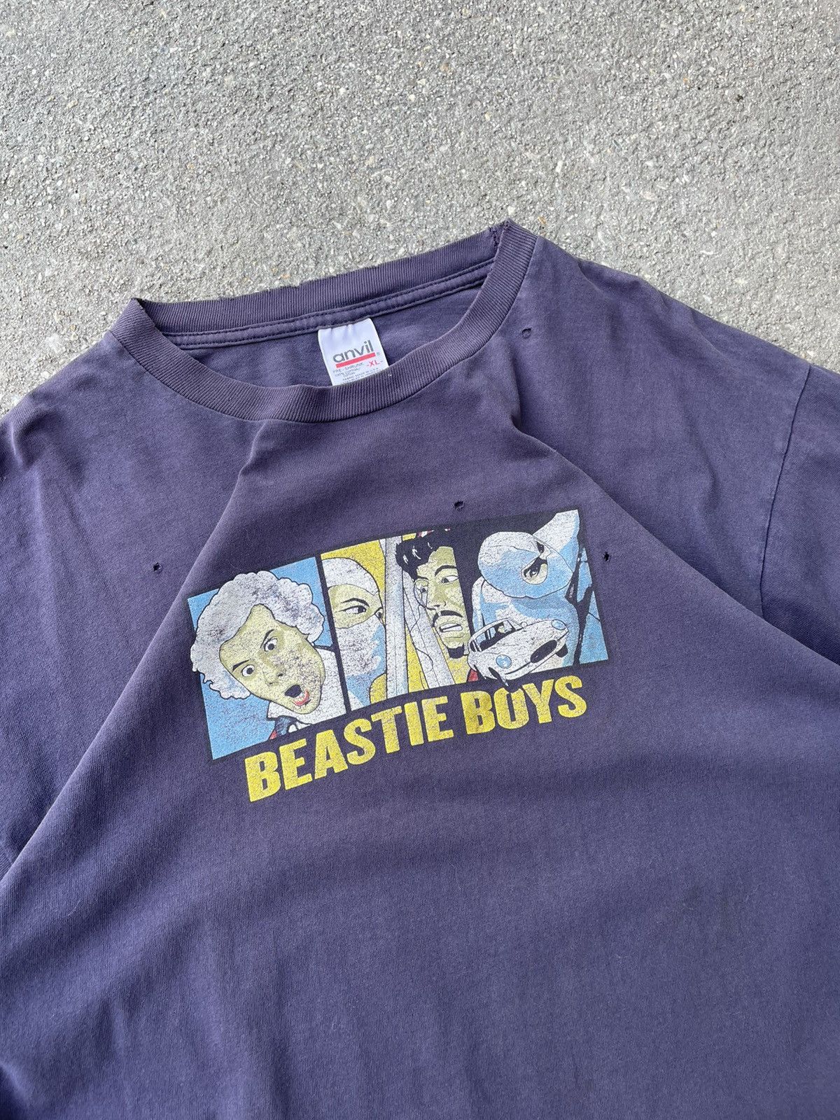 Anvil × Band Tees × Rap Tees Vintage Faded and Distressed Beastie Boys Rap tee Size US XL / EU 56 / 4 - 2 Thumbnail