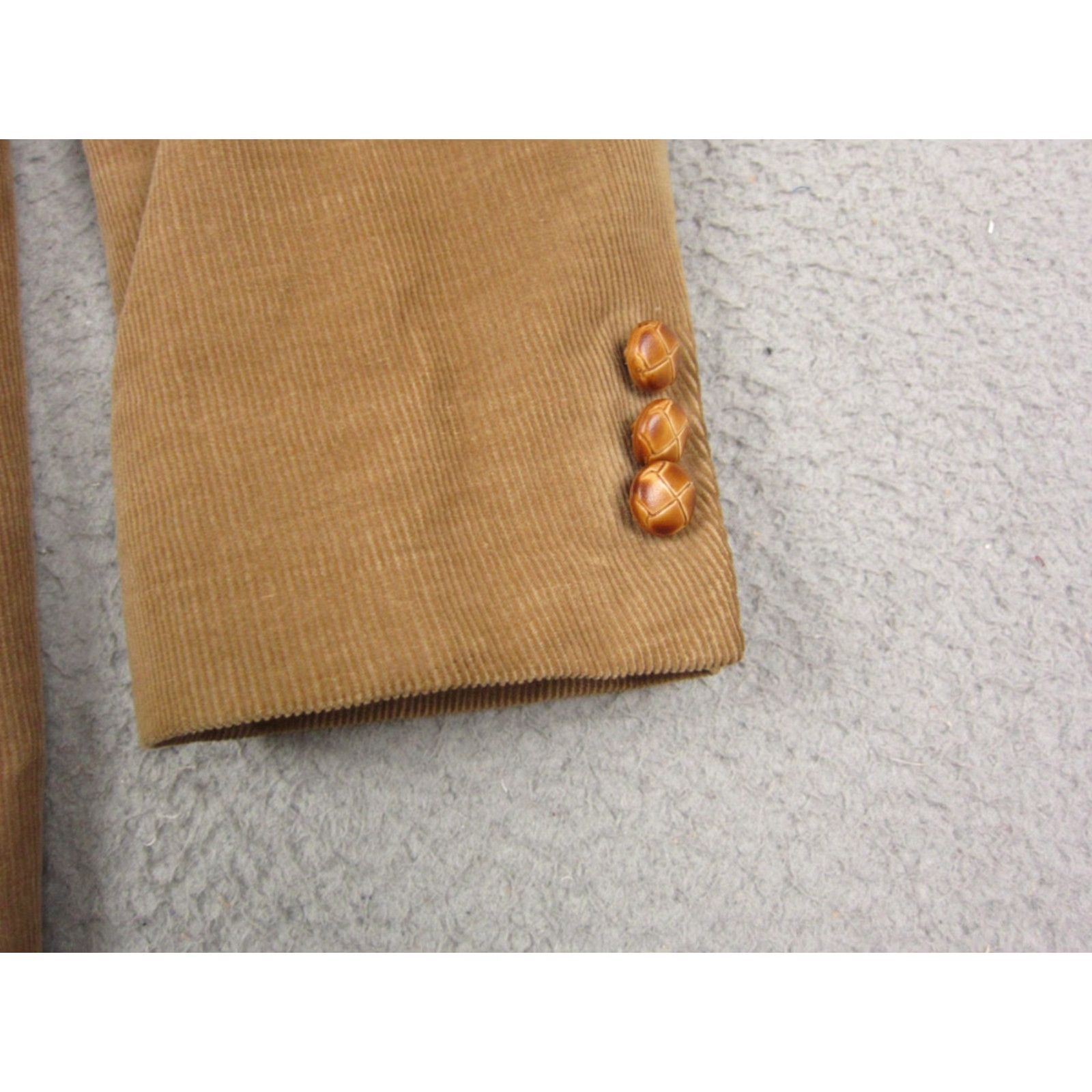 Levi's VINTAGE Levi's Blazer Mens 42 Brown Corduroy 80s 90s Styles Jacket Single-Breasted Notch Two-Button Size 42R - 5 Thumbnail
