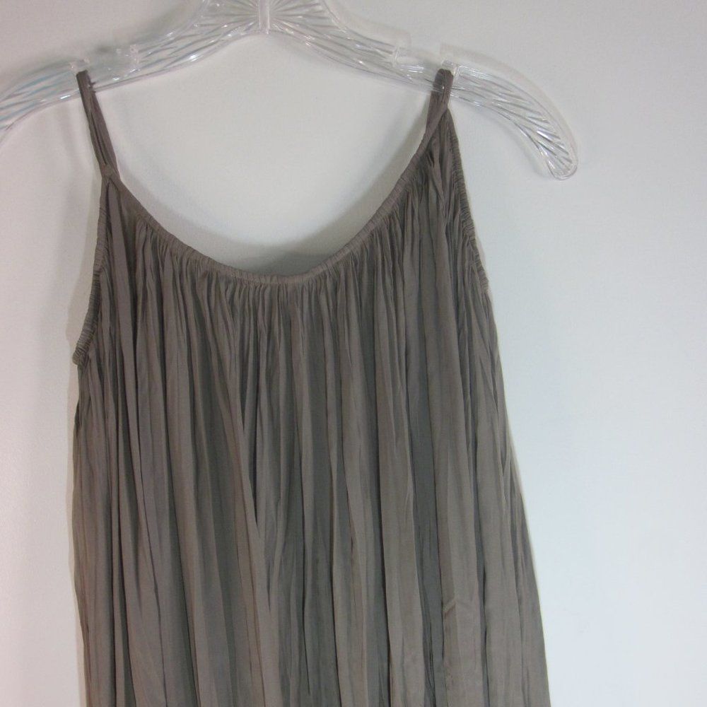 Beams Plus B:MING Beams Womens Crinkle Poly A-Line Dress Taupe Olive "O Size M / US 6-8 / IT 42-44 - 8 Thumbnail