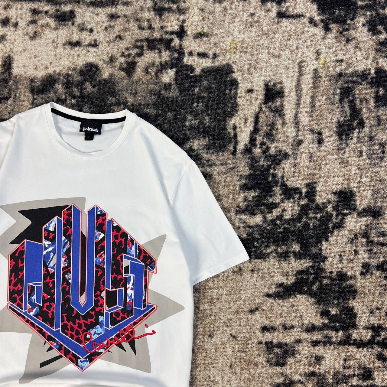 Just Cavalli Just Cavalli Luxury 3D Big Logo T-Shirt Streetwear 1TS50 Size US L / EU 52-54 / 3 - 2 Thumbnail