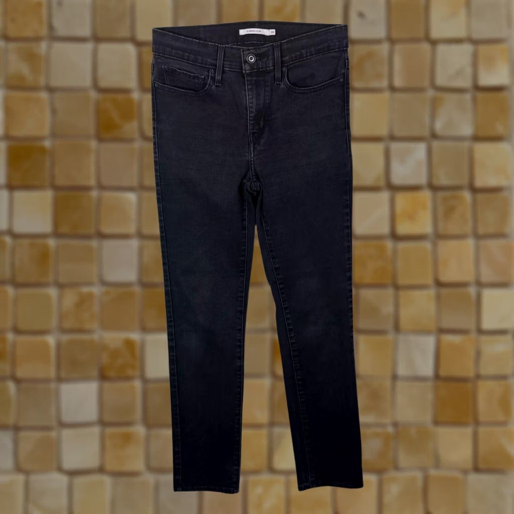 Levi's Levi's Slimming Slim Classic Black Denim Stretch Fit Jeans W28 L32 - Regular Size 28 - Womens - Size 28" / US 6 / IT 42 - 1 Thumbnail
