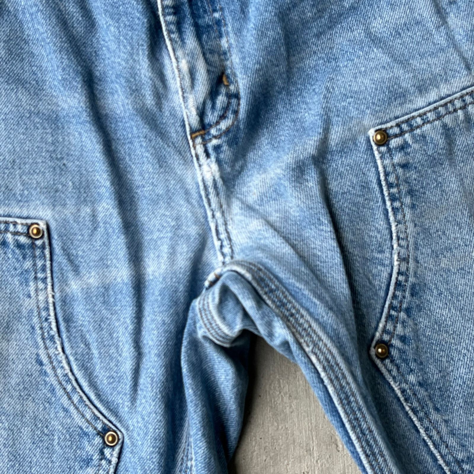 Carhartt × Vintage Carhartt denim blue jeans double knee work carpenter pants Size US 29 - 3 Thumbnail