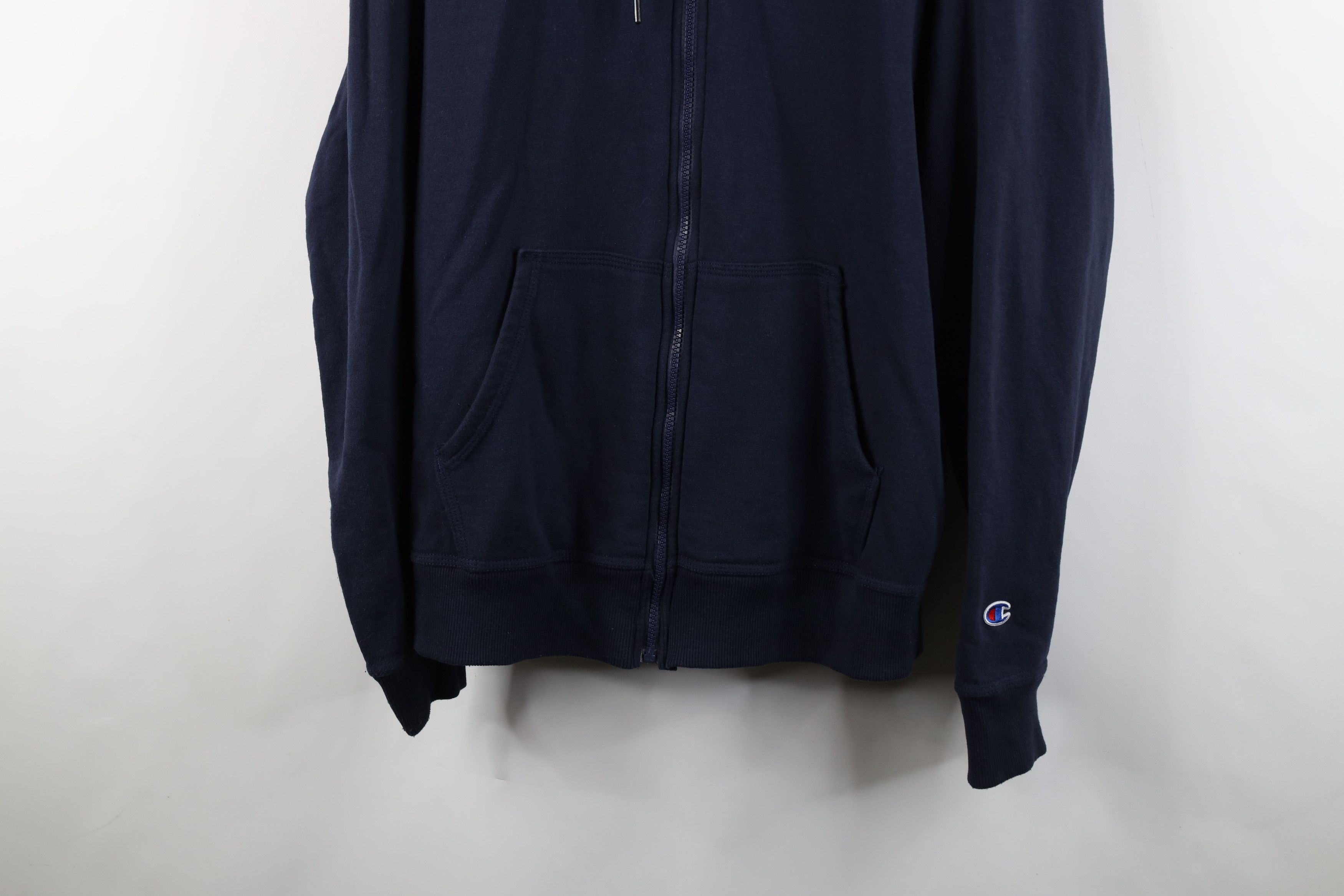 Champion × Vintage Vintage Champion Monochrome Full Zip Hoodie Sweatshirt Blue Size US XL / EU 56 / 4 - 3 Thumbnail