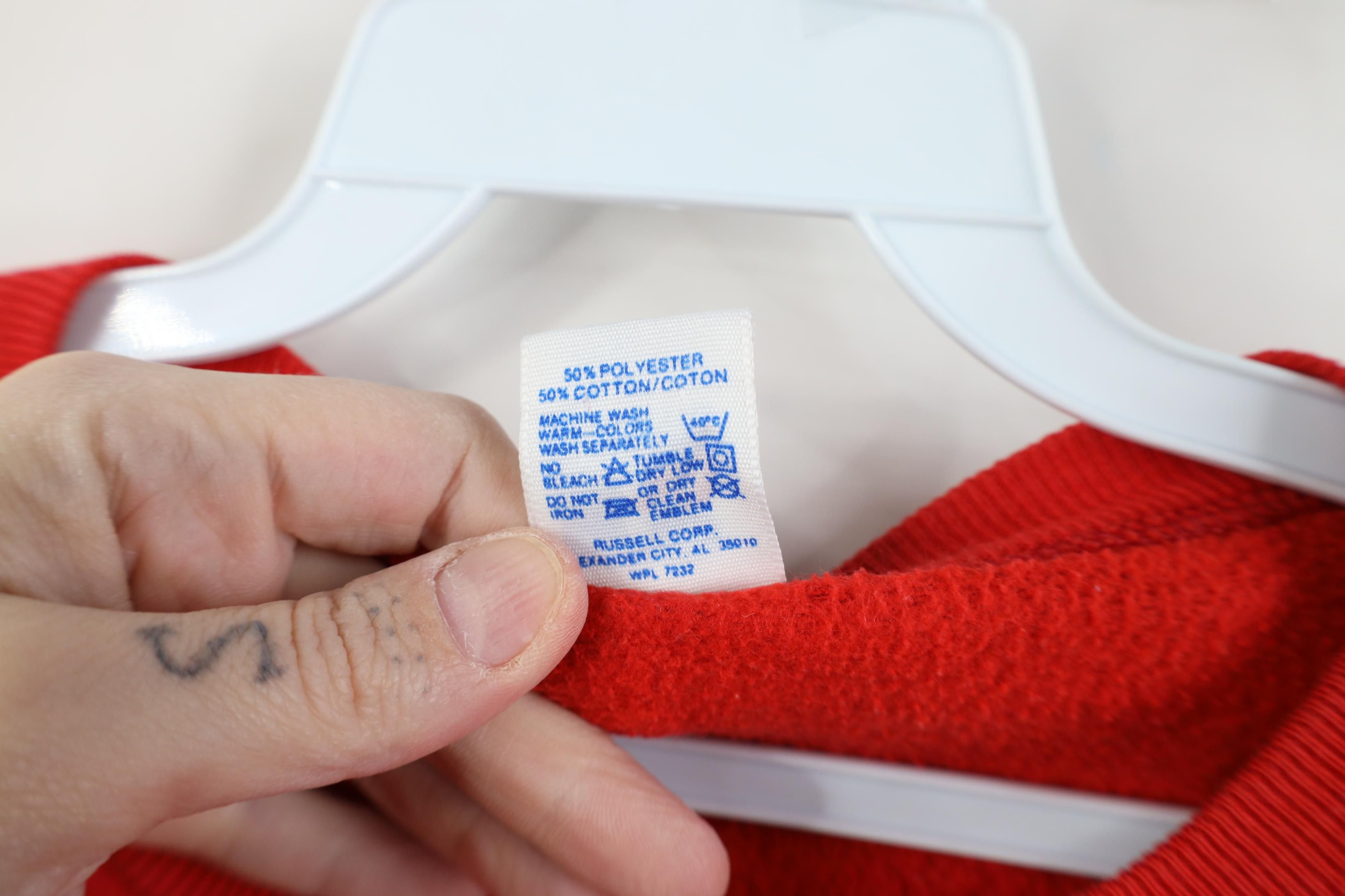 Russell Athletic Vintage 80s Russell Athletic Fit Crewneck Sweatshirt Red USA Size L / US 10 / IT 46 - 5 Thumbnail