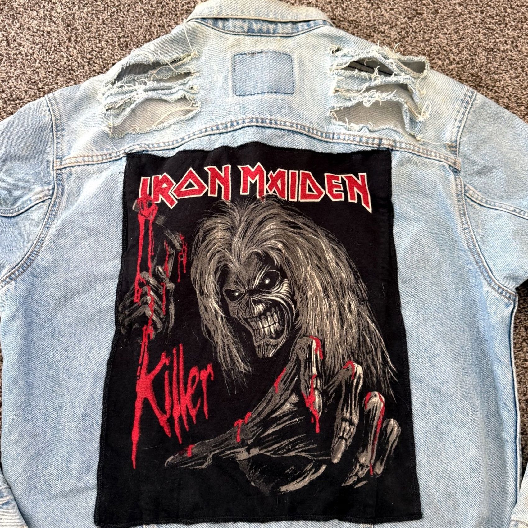 Levi's VINTAGE Levi's Denim Jacket Trucker Iron Maiden Size US L / EU 52-54 / 3 - 2 Thumbnail