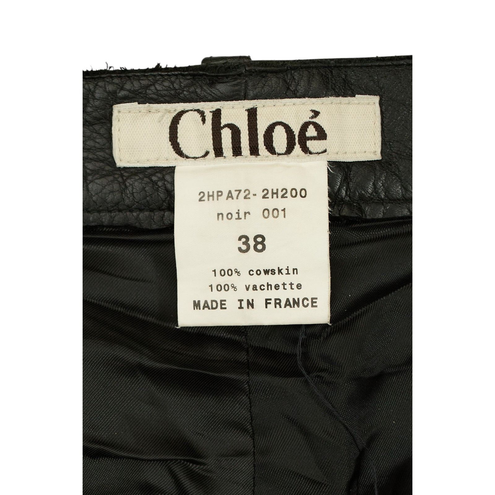 Chloe by Phoebe Philo F/W 2002 Black Leather Trousers Size 26" / US 2 / IT 38 - 4 Thumbnail