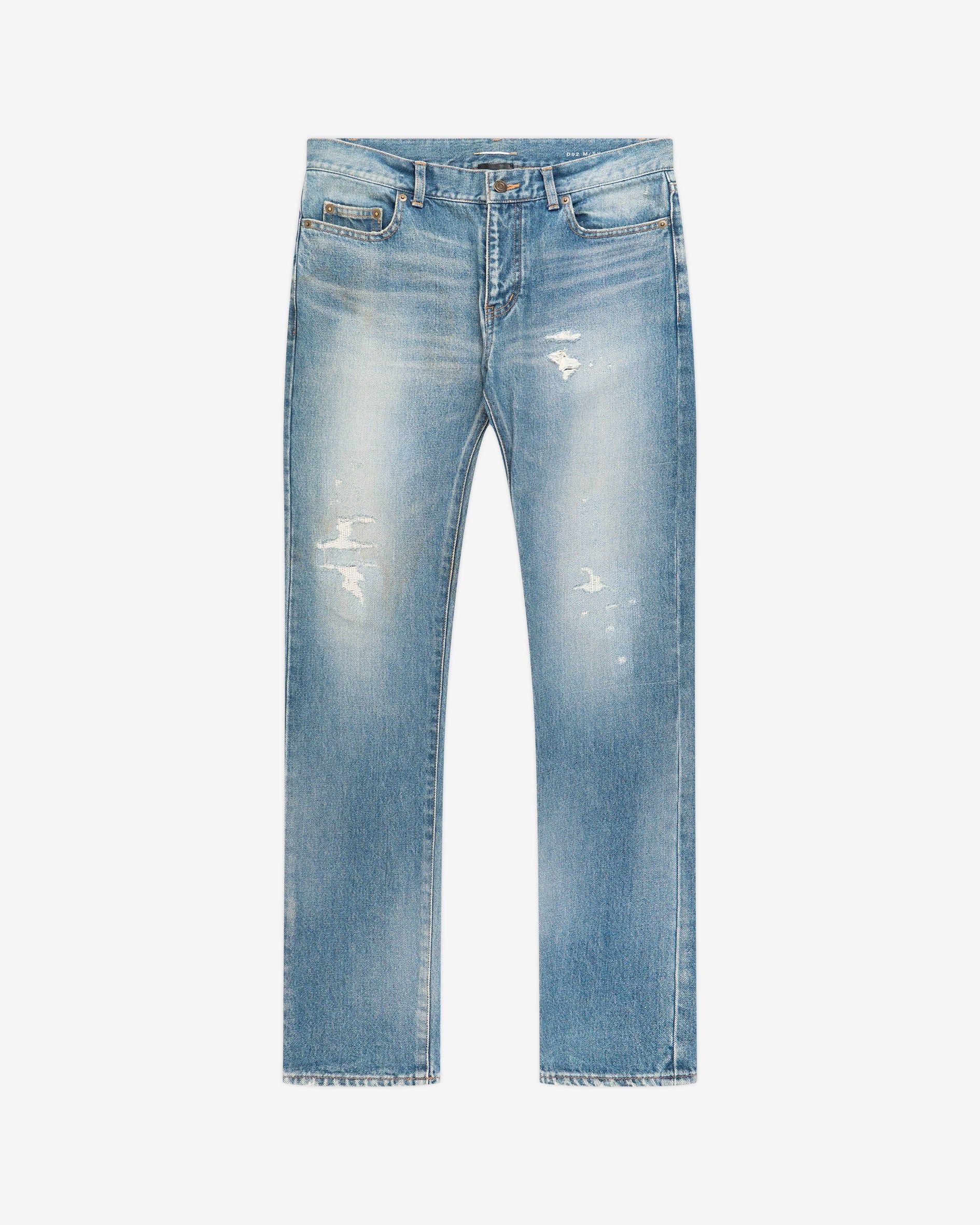 Saint Laurent Paris D02 Distressed Denim (2016) Size US 31 - 1 Thumbnail