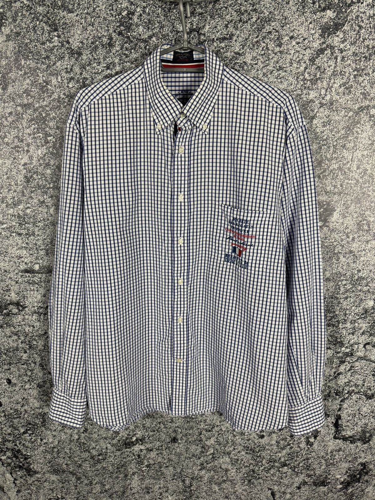 Paul & Shark Paul Shark Long Sleeve Plaid Shirt Button Up Luxury Size 43 Size US L / EU 52-54 / 3 - 1 Thumbnail