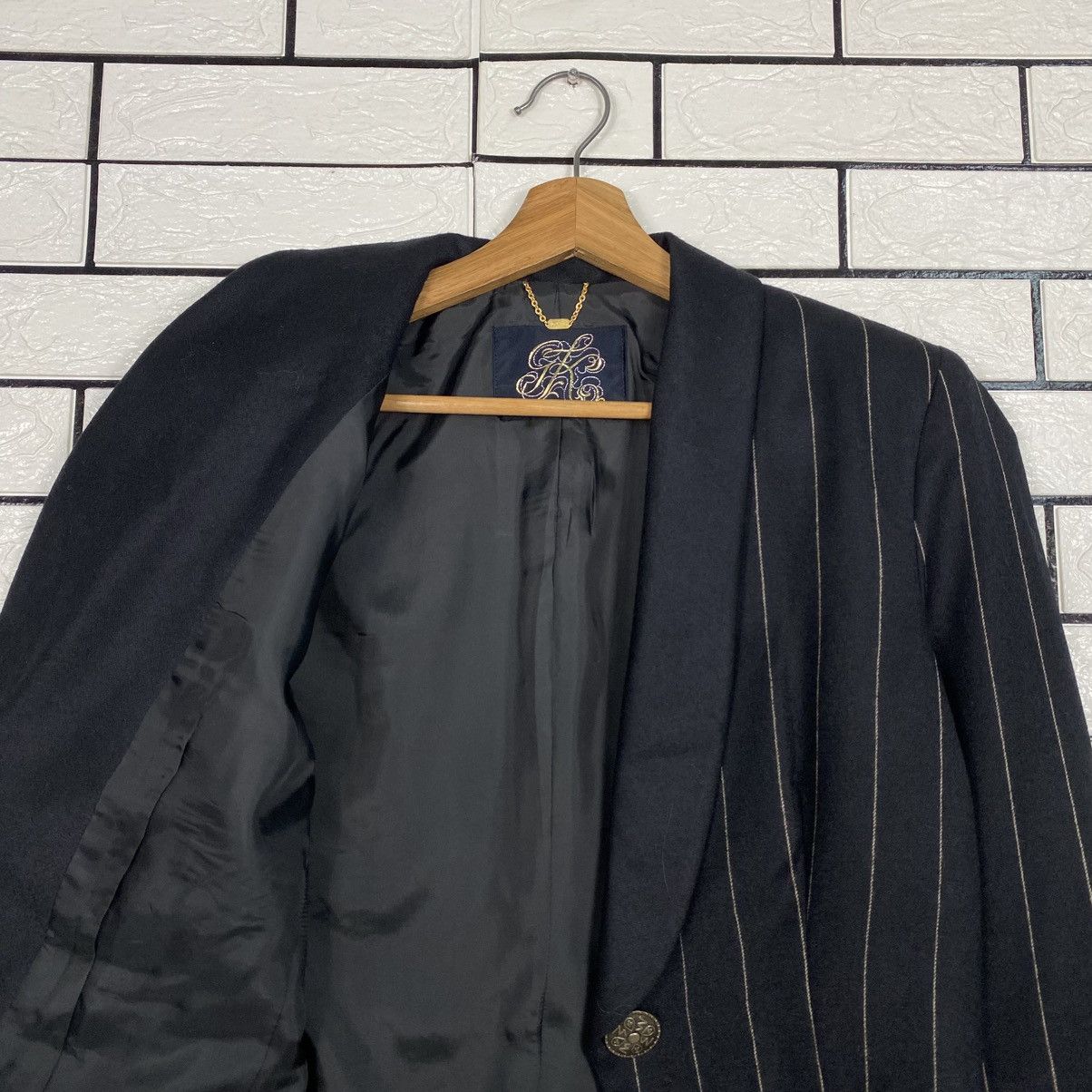 Japanese Brand 📌Cropped Striped Design Button Jacket Karl Kani Size US M / EU 48-50 / 2 - 13 Thumbnail
