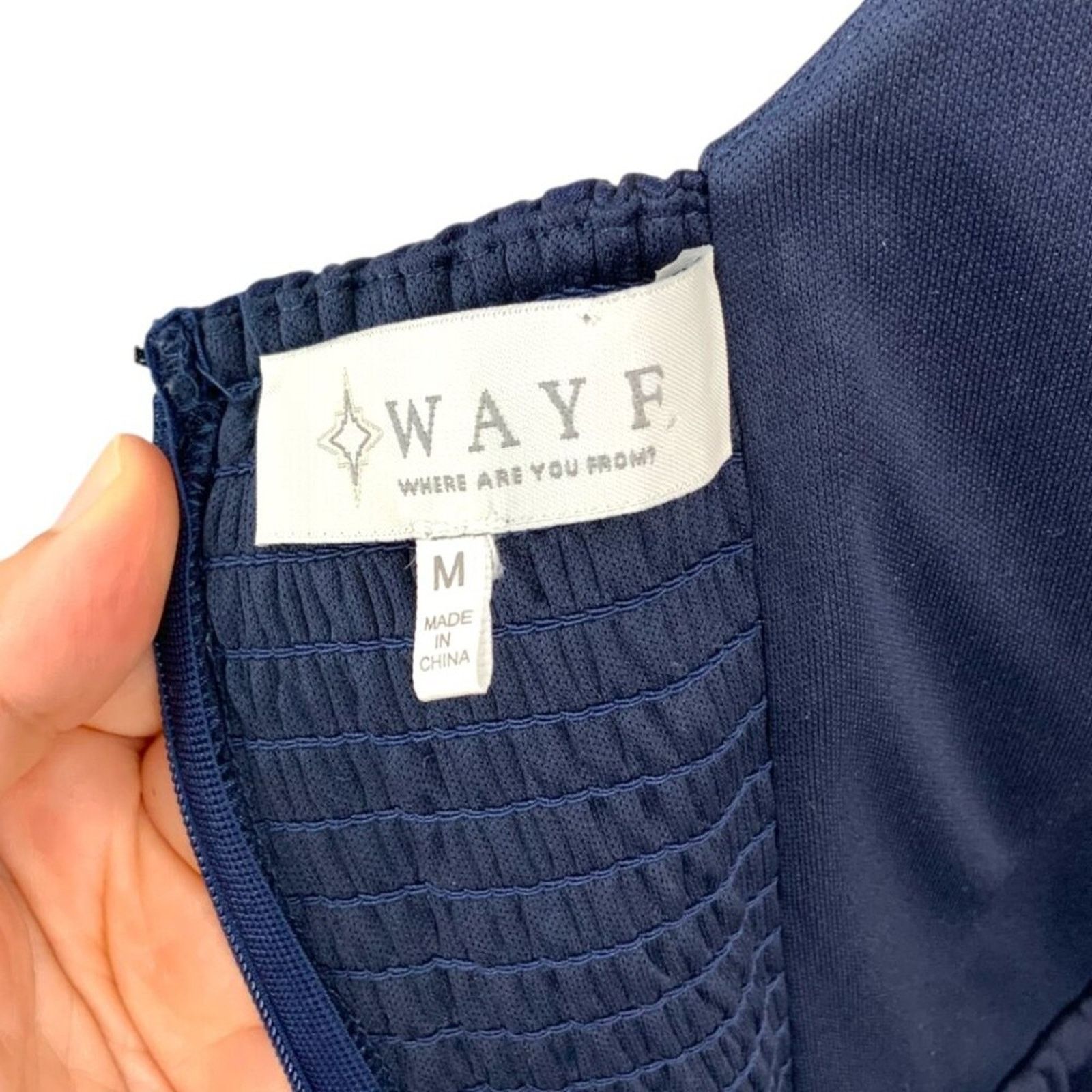 Other WAYF Desi Bustier Midi Dress In Navy Size Medium $128 MSRP Size M / US 6-8 / IT 42-44 - 4 Thumbnail