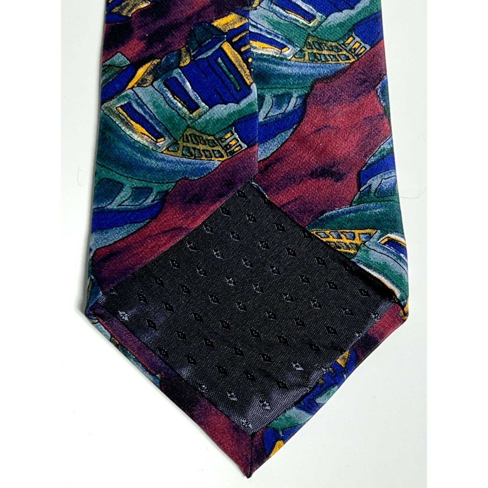 Other Jerry J Garcia Blue Red Green 100% Silk Necktie Neck Tie Size ONE SIZE - 2 Thumbnail