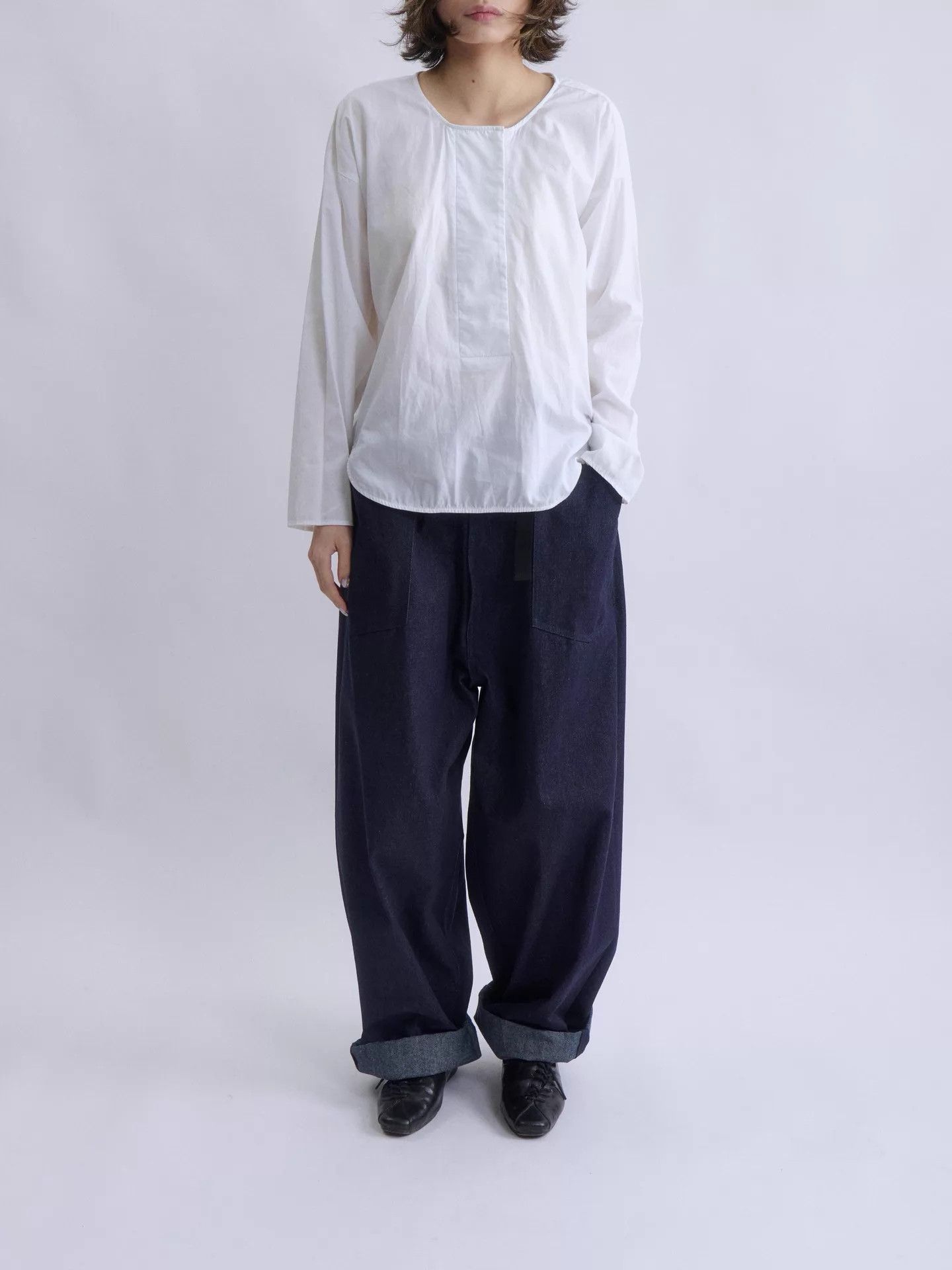 MM6 MM6 2014 Vintage Collarless White Cotton Shirt Size M / US 6-8 / IT 42-44 - 4 Thumbnail