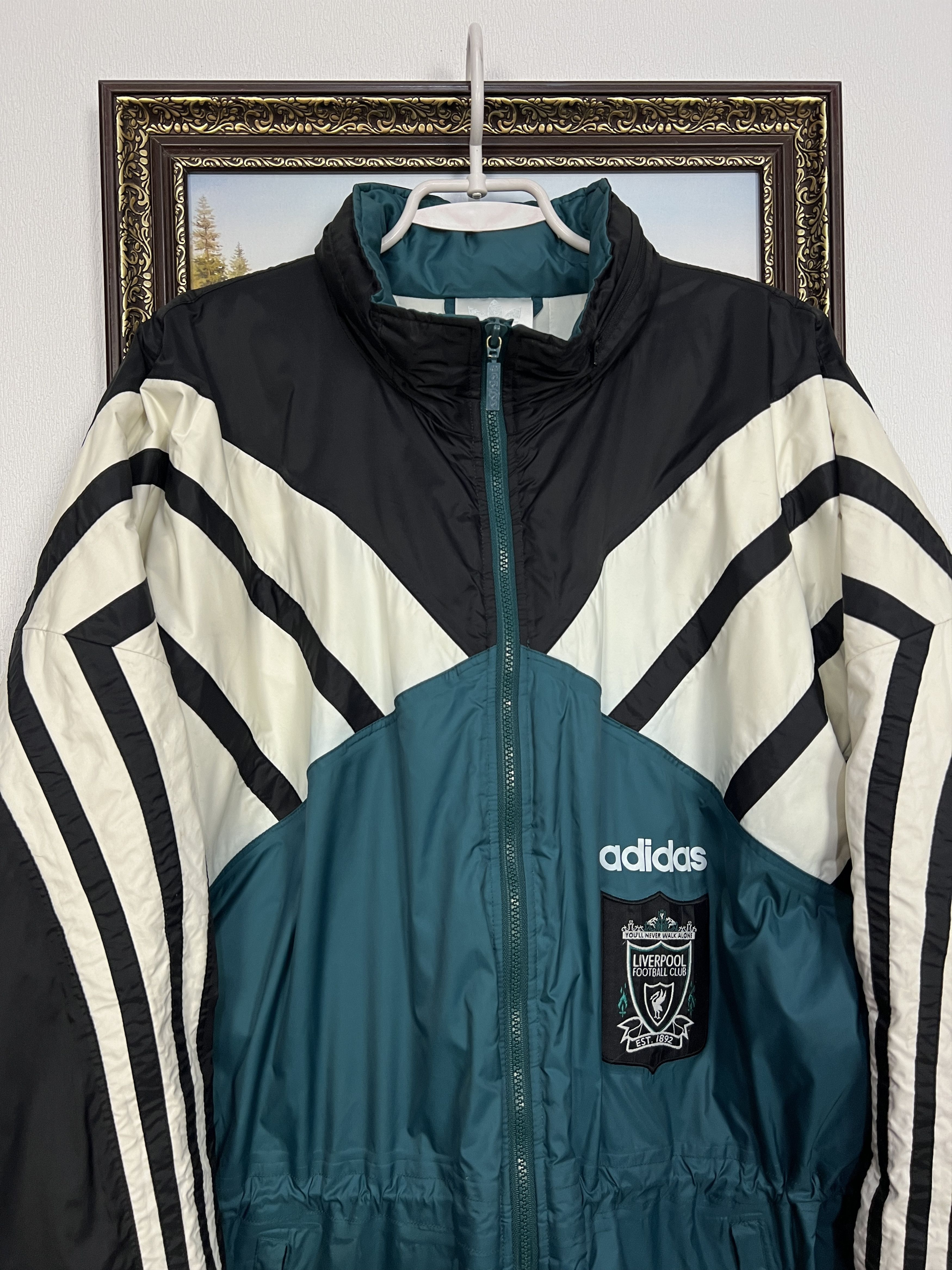 Adidas Vintage Liverpool Football Padded Jacket Soccer Track Top Size US L / EU 52-54 / 3 - 2 Thumbnail
