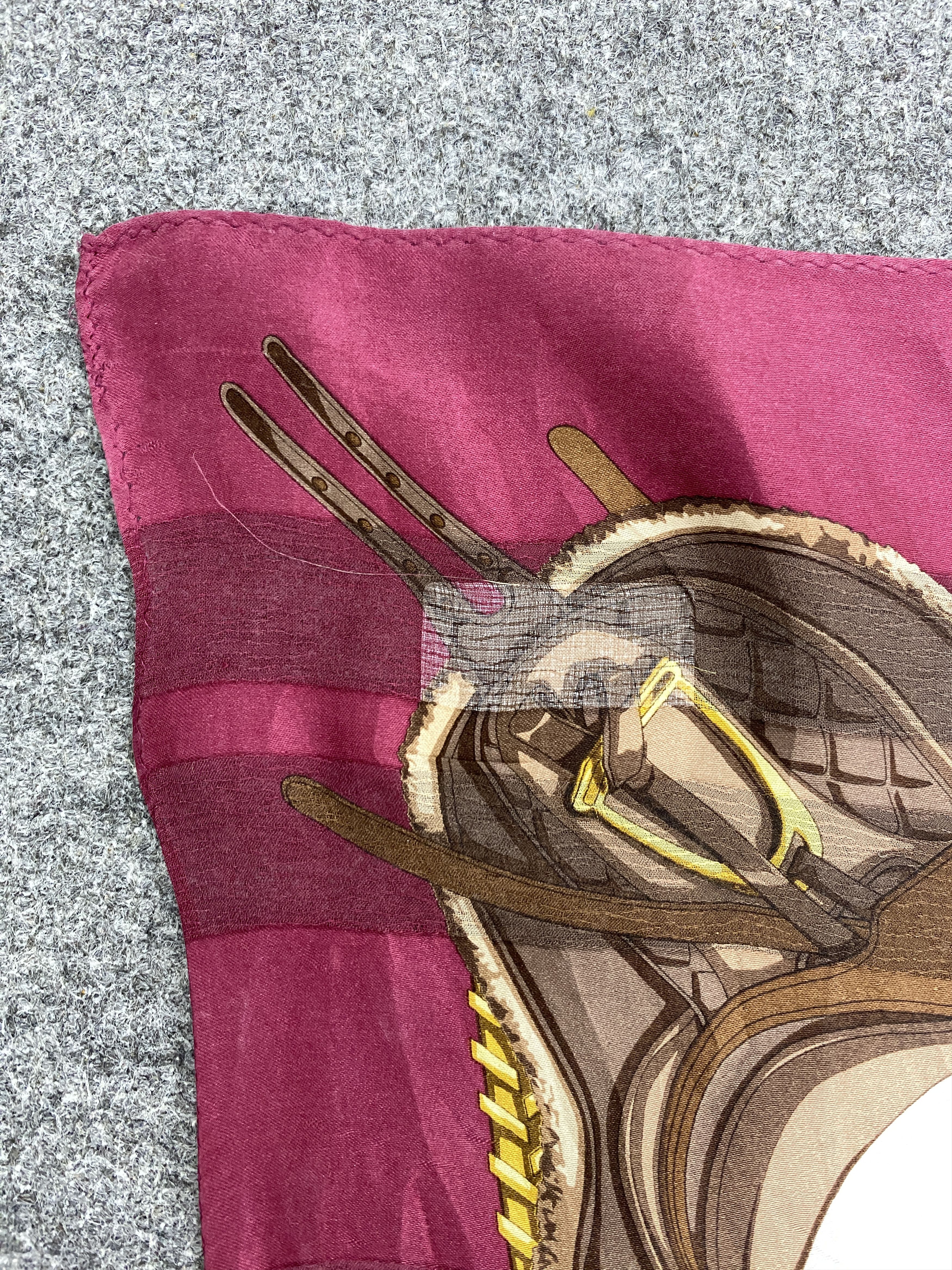 Japanese Brand Vintage Japanese Brand Horse Silk Scarf SN0129 Size ONE SIZE - 6 Thumbnail