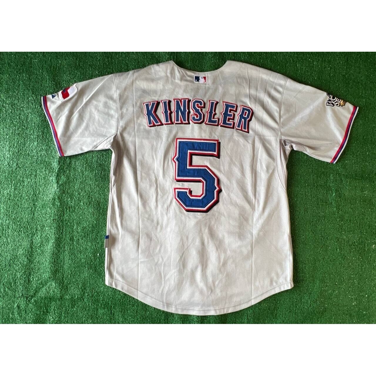 image of Majestic Ian Kinsler 5 Texas Rangers 2010 World Series Authentic in White, Men's (Size 2XL)