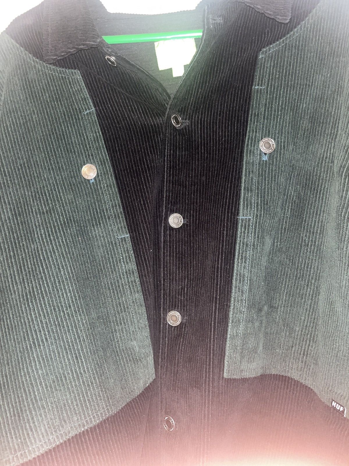 Huf Huf Black / Green Colorblack Cord Overshirt Size US XXL / EU 58 / 5 - 2 Thumbnail