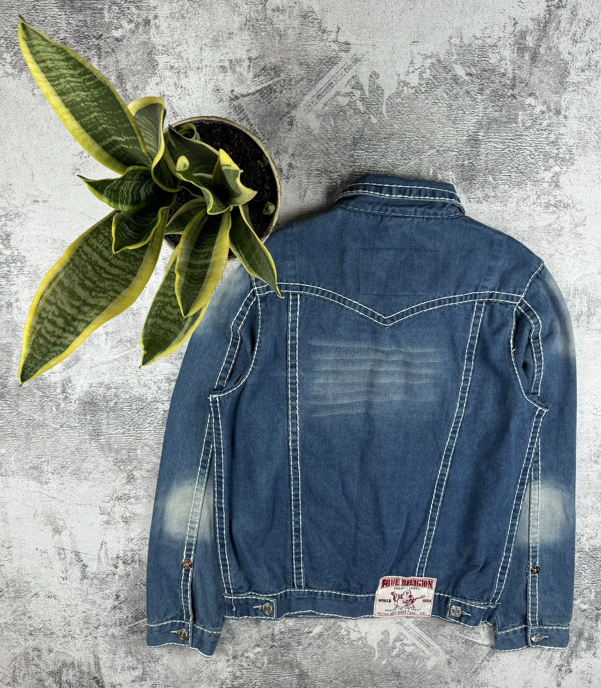 True Religion True Religion Joey Super T Y2K Denim Jeans Chief Keef Jacket Size US XL / EU 56 / 4 - 2 Thumbnail