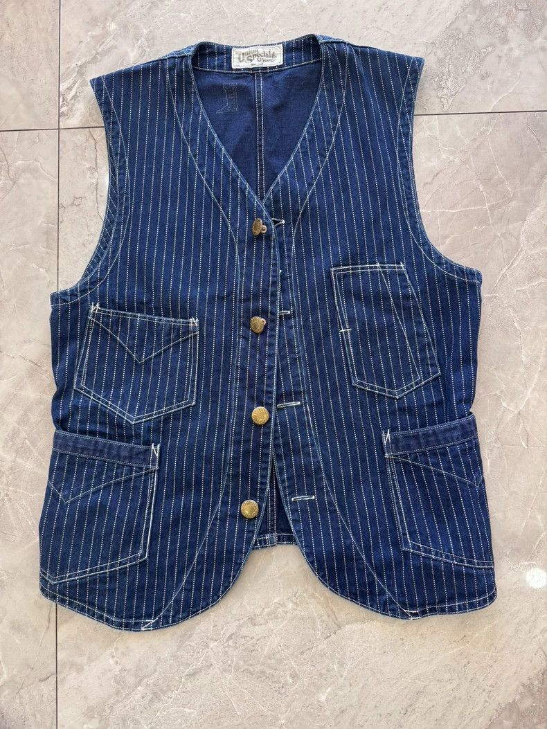 Freewheelers Freewheelers Dot-shaped dyed workwear vest Size 38R - 1 Thumbnail