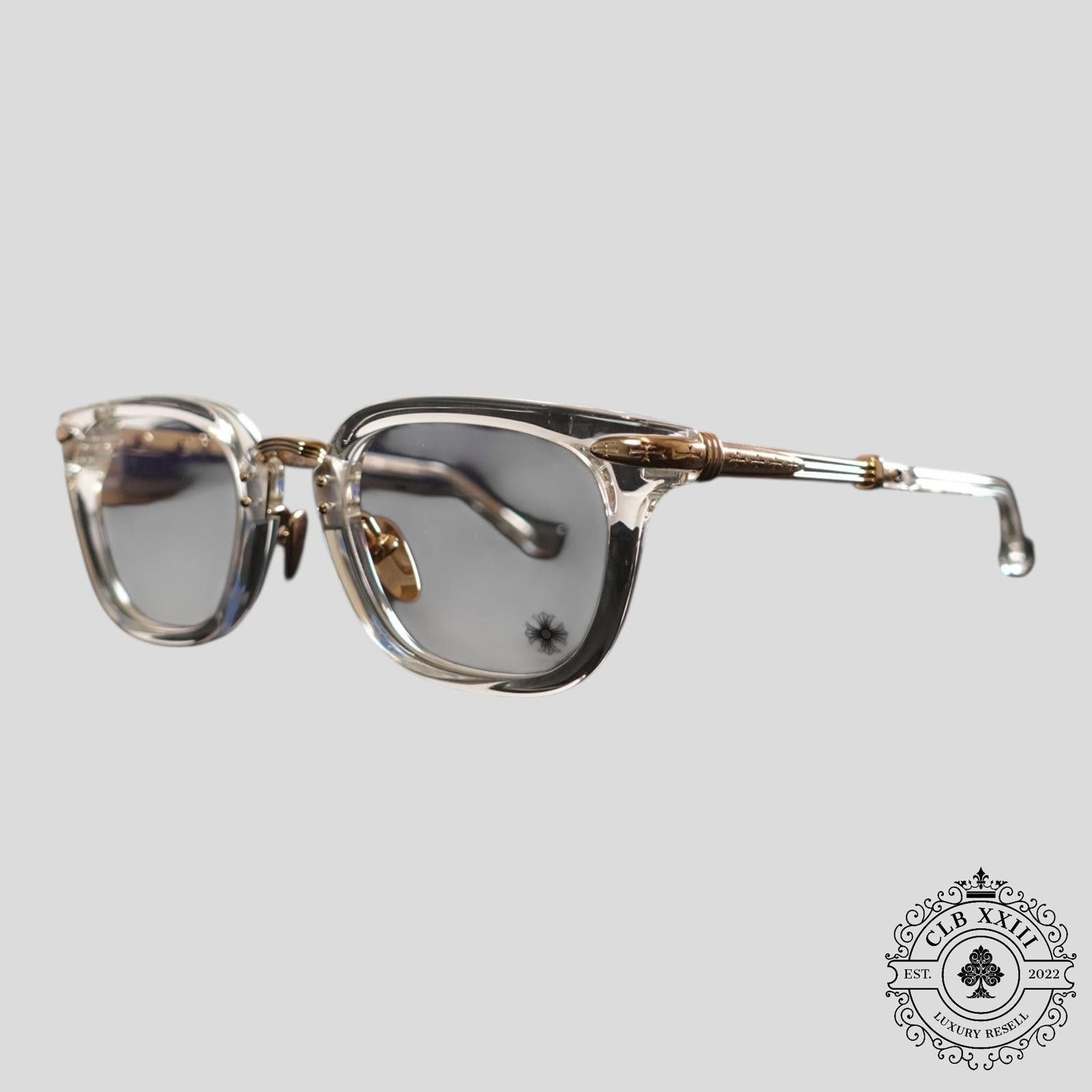 Chrome Hearts Chrome Hearts Tittansluvr Glasses in Clear/Gold Size ONE SIZE - 1 Thumbnail