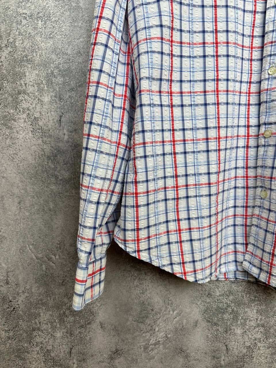 Giorgio Armani Armani Jeans Vintage Check Button Up Shirt Textured Pattern Size US XL / EU 56 / 4 - 6 Thumbnail