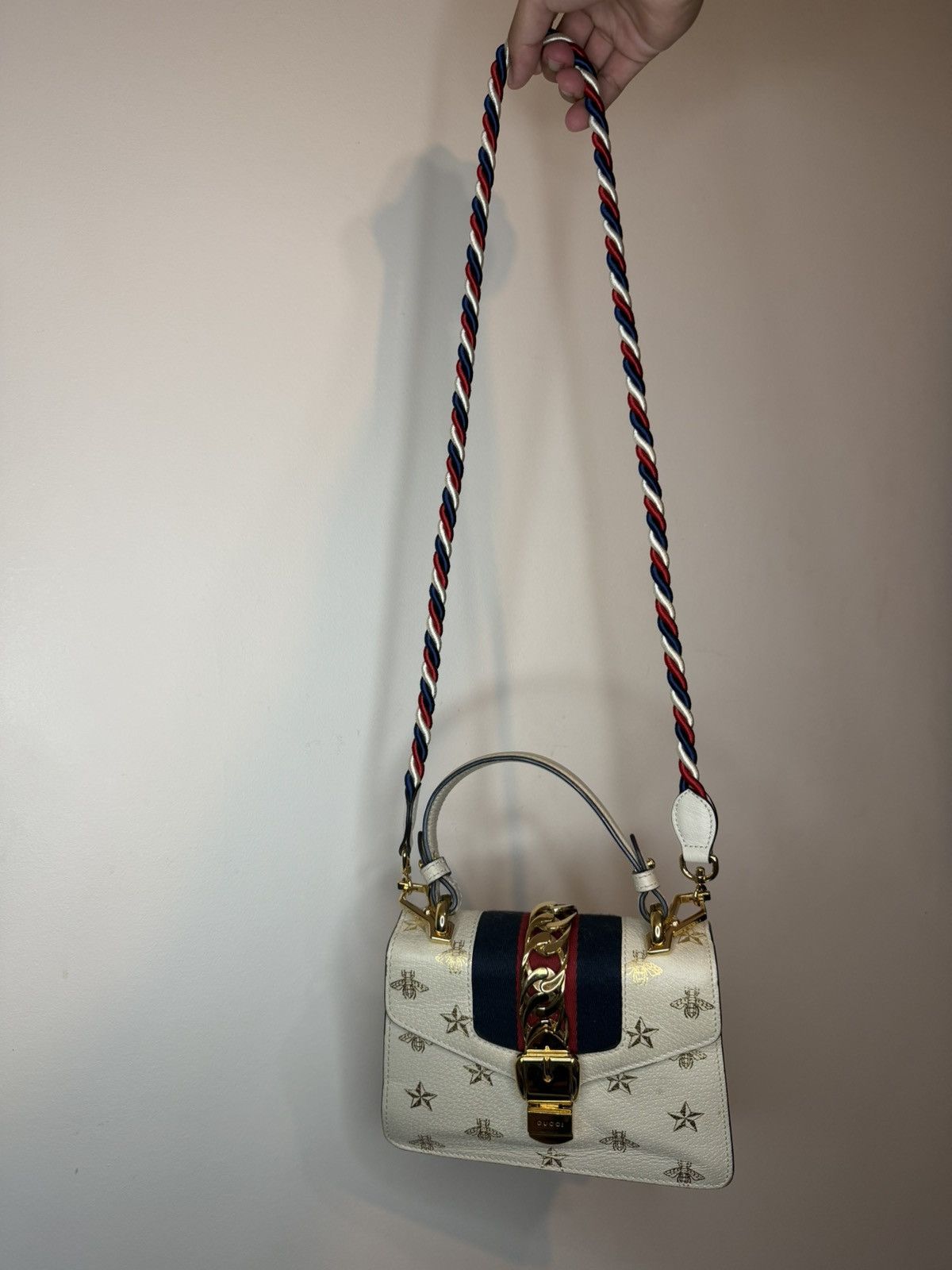 Gucci Gucci Mini Sylvie Calfskin Bee Star Bag Size ONE SIZE - 1 Thumbnail