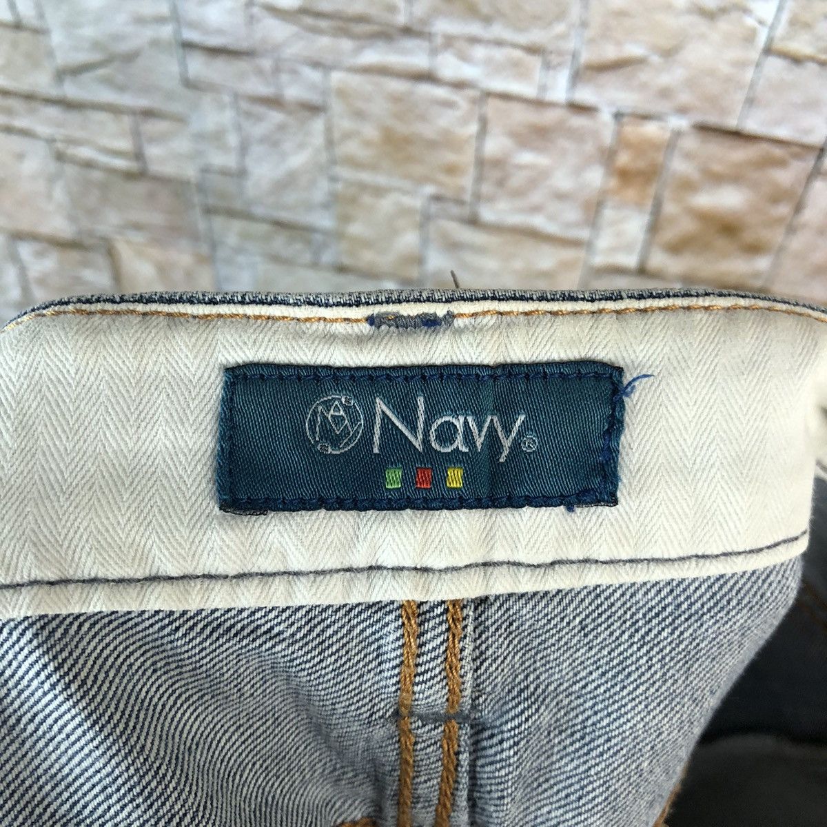 Japanese Brand Navy Blue Distressed ripped Denim Pants #A1041 Size US 33 - 20 Thumbnail