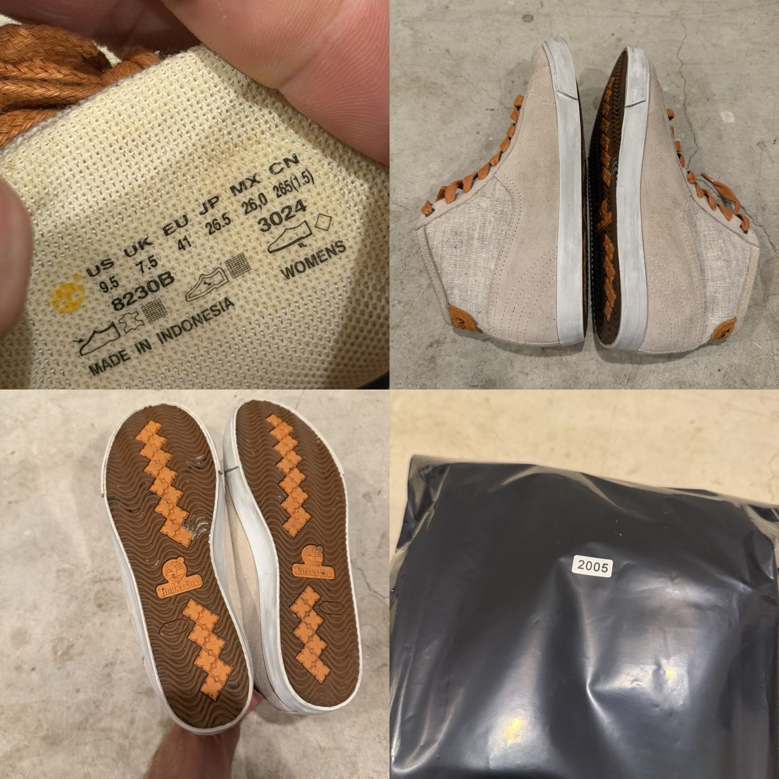 Timberland Timberland Glastenbury 8230B Womens 9.5 Beige Leather Sneakers Lace Up Trainers Size US 10 / IT 40 - 8 Thumbnail