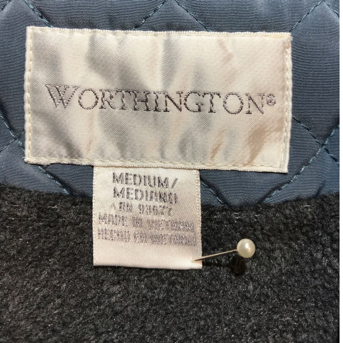 Worthington Worthington Blue High Neck Long Sleeve Puffer Jacket M Size L / US 10 / IT 46 - 3 Thumbnail