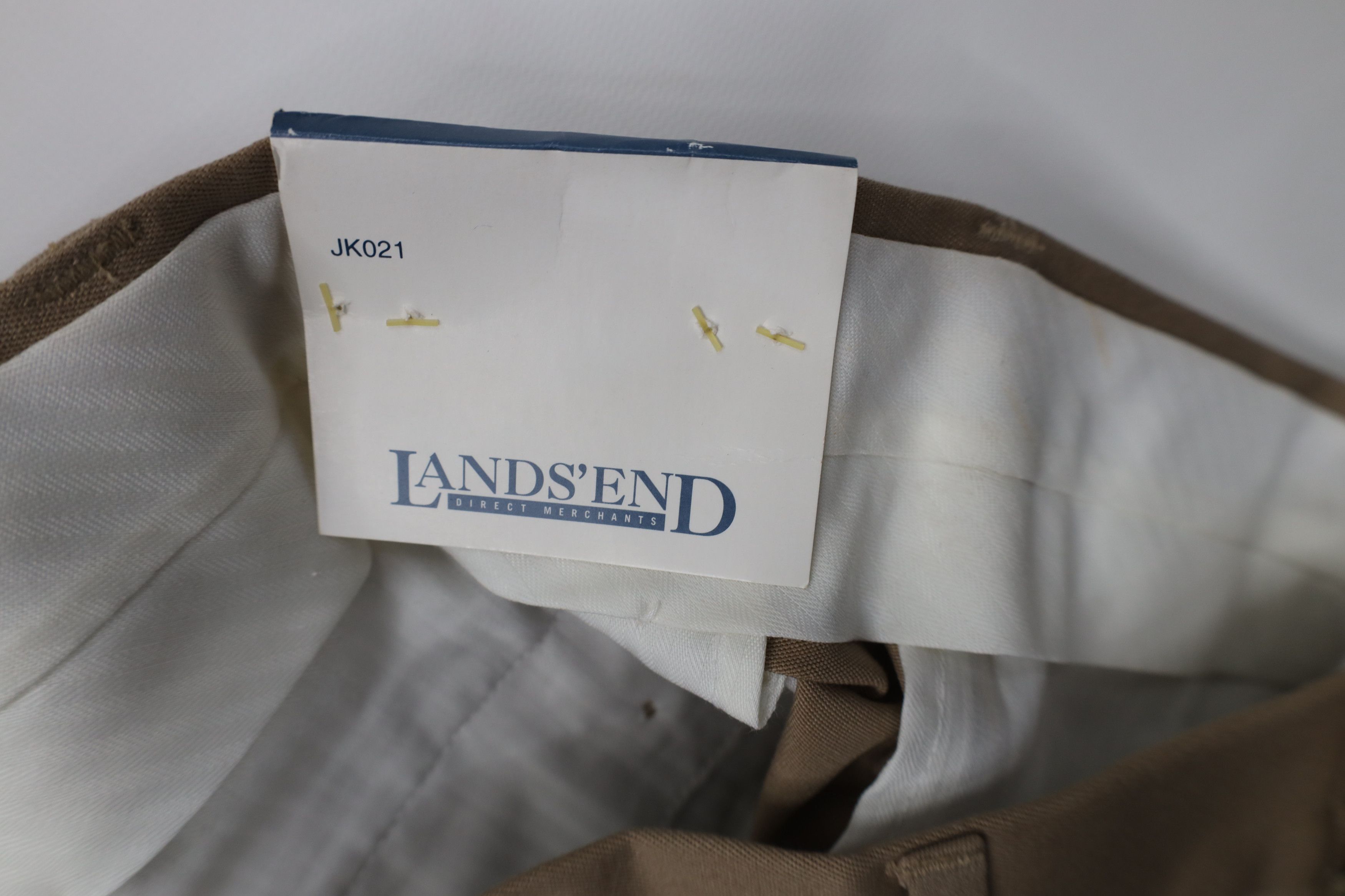 Lands' End Deadstock Vintage Y2K Lands End Chino Pants Trousers Beige Size US 37 - 8 Thumbnail