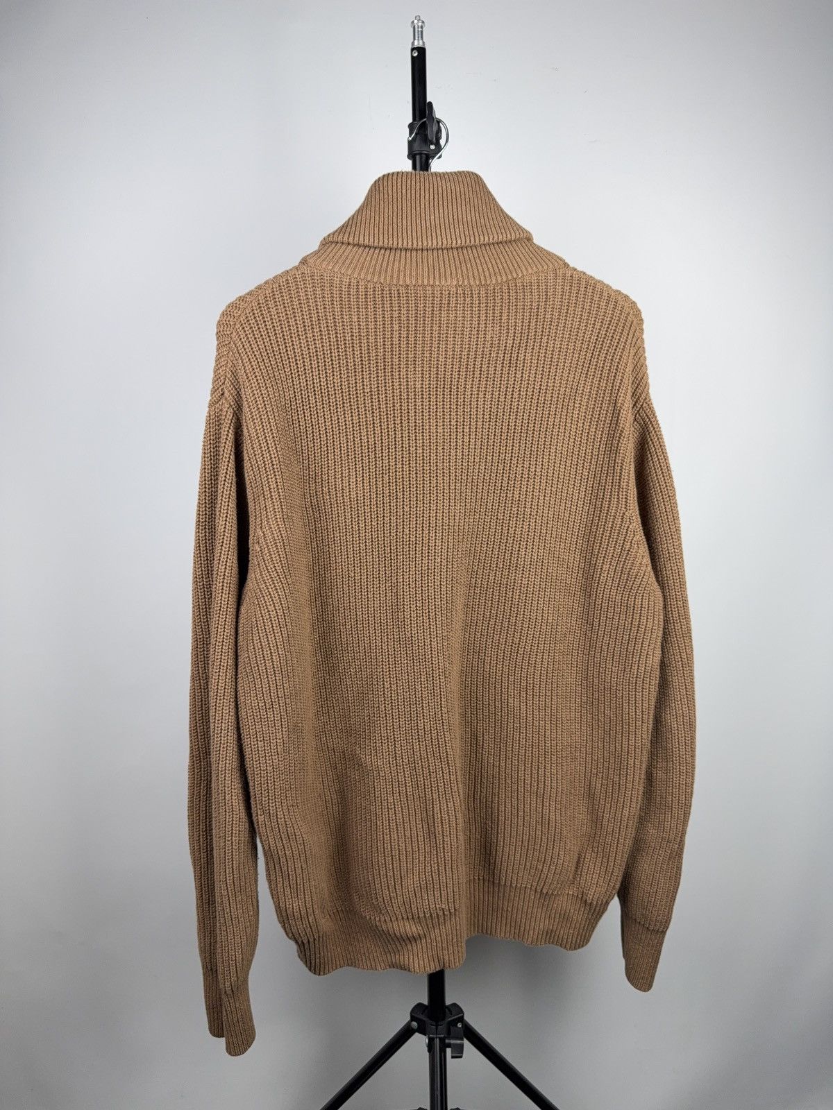 Cos Avant Garde COS Chunky Knit Half Zip Wool Sweater Minimalist Size US L / EU 52-54 / 3 - 10 Thumbnail
