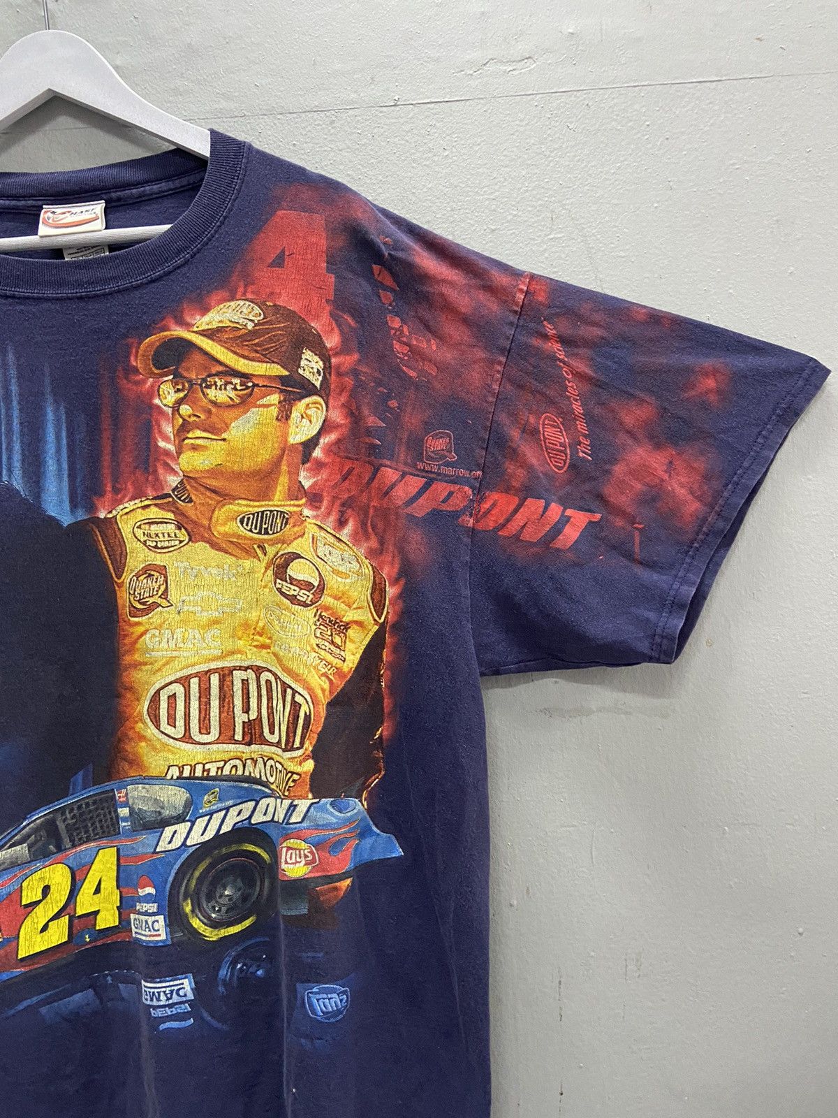 NASCAR VINTAGE JEFF GORDON 24 NASCAR Y2K OVER PRINT TEE SHIRT Size US XL / EU 56 / 4 - 5 Thumbnail