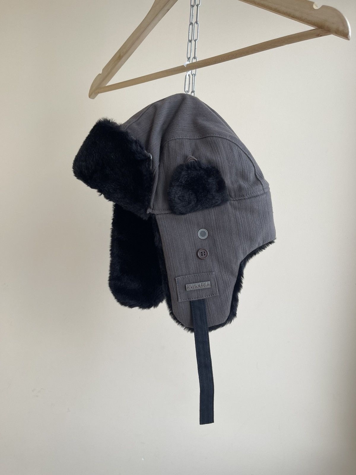 Rip Curl Faux Fur Trapper Aviator Bomber Trooper Hat Vintage Y2K 2000 Size ONE SIZE - 1 Thumbnail