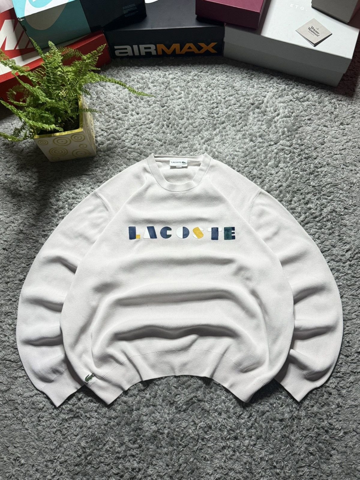 Lacoste Lacoste Hoodie Rare Big Lodo Sweatshirt Drill Y2K Streetwear Size US XL / EU 56 / 4 - 1 Thumbnail