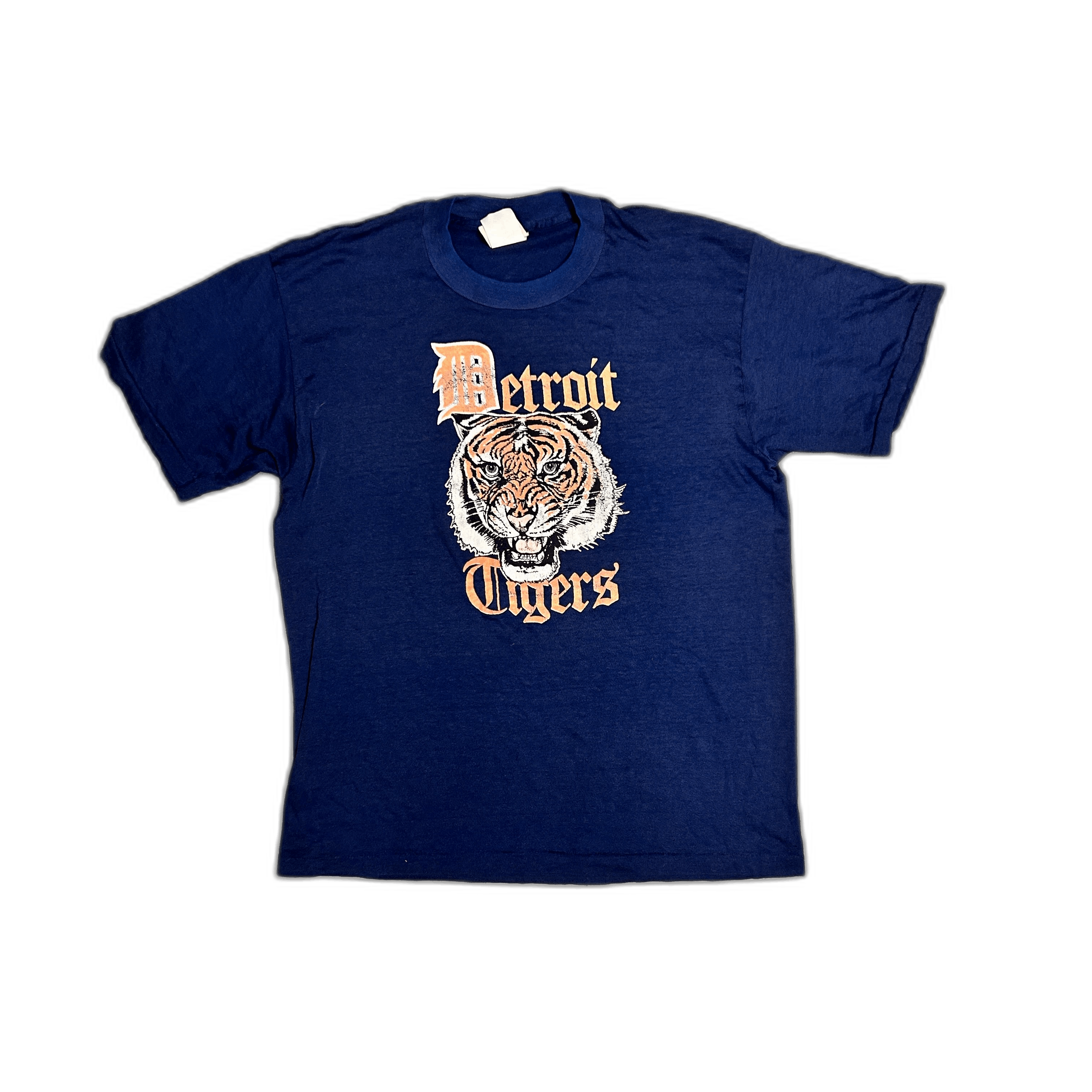 Logo 7 Vintage 1980s Detroit Tigers / T-Shirt / Navy Graphic Size US L / EU 52-54 / 3 - 1 Thumbnail