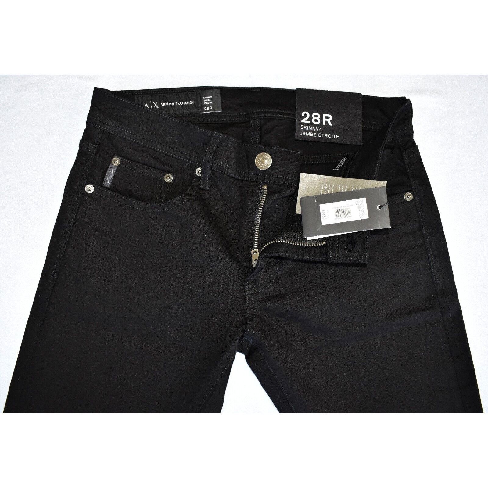 Armani Exchange B0 NWT ARMANI EXCHANGE Black Skinny Jambe Etroite Jeans 28 R Size 28" / US 6 / IT 42 - 5 Thumbnail