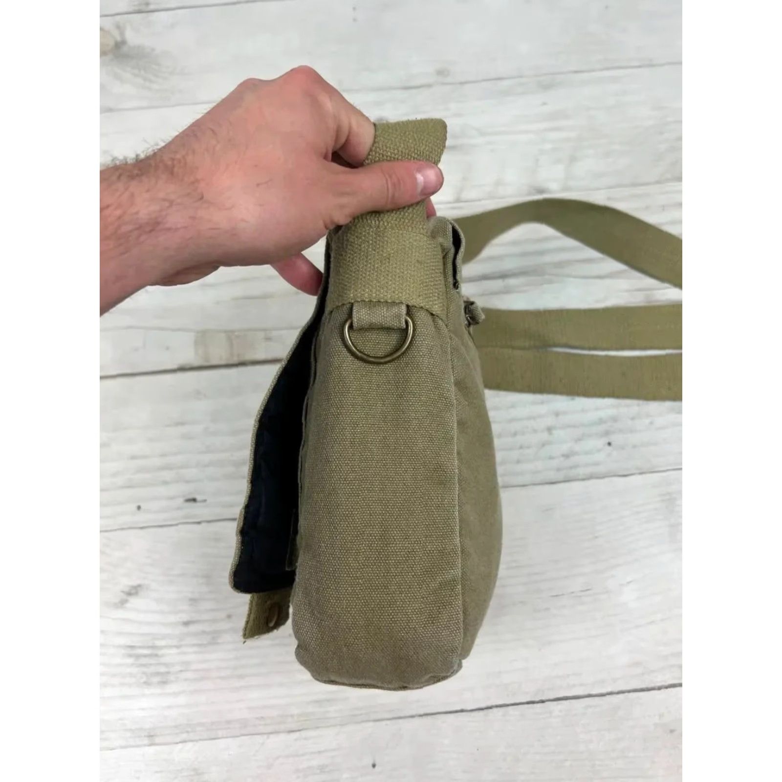 Diesel VINTAGE Diesel Messenger Shoulders Bag 90s Men Beige Canvas Nylon Shoulder Bag Medium 90s Mens Size ONE SIZE - 5 Thumbnail