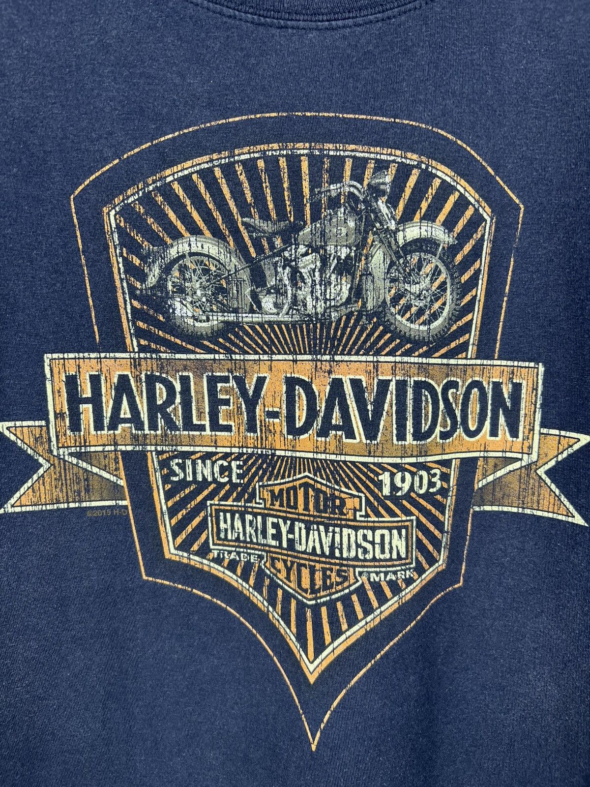 Harley Davidson Vintage 2012 Harley-Davidson motocycle Konz y2k Germany tee Size US XL / EU 56 / 4 - 4 Thumbnail