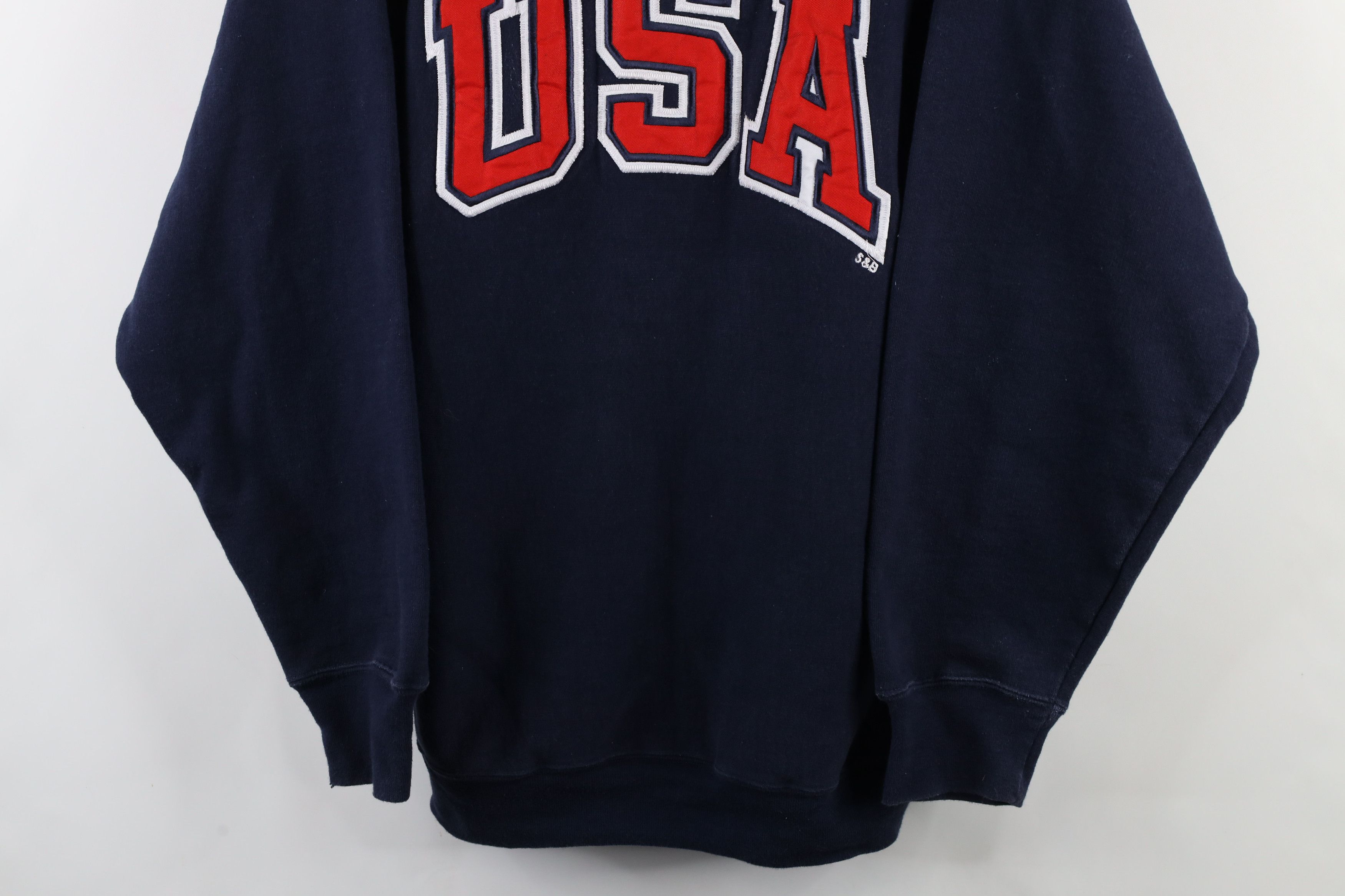 Vintage Vintage 90s Streetwear Spell Out USA Heavyweight Sweatshirt Size US L / EU 52-54 / 3 - 3 Thumbnail